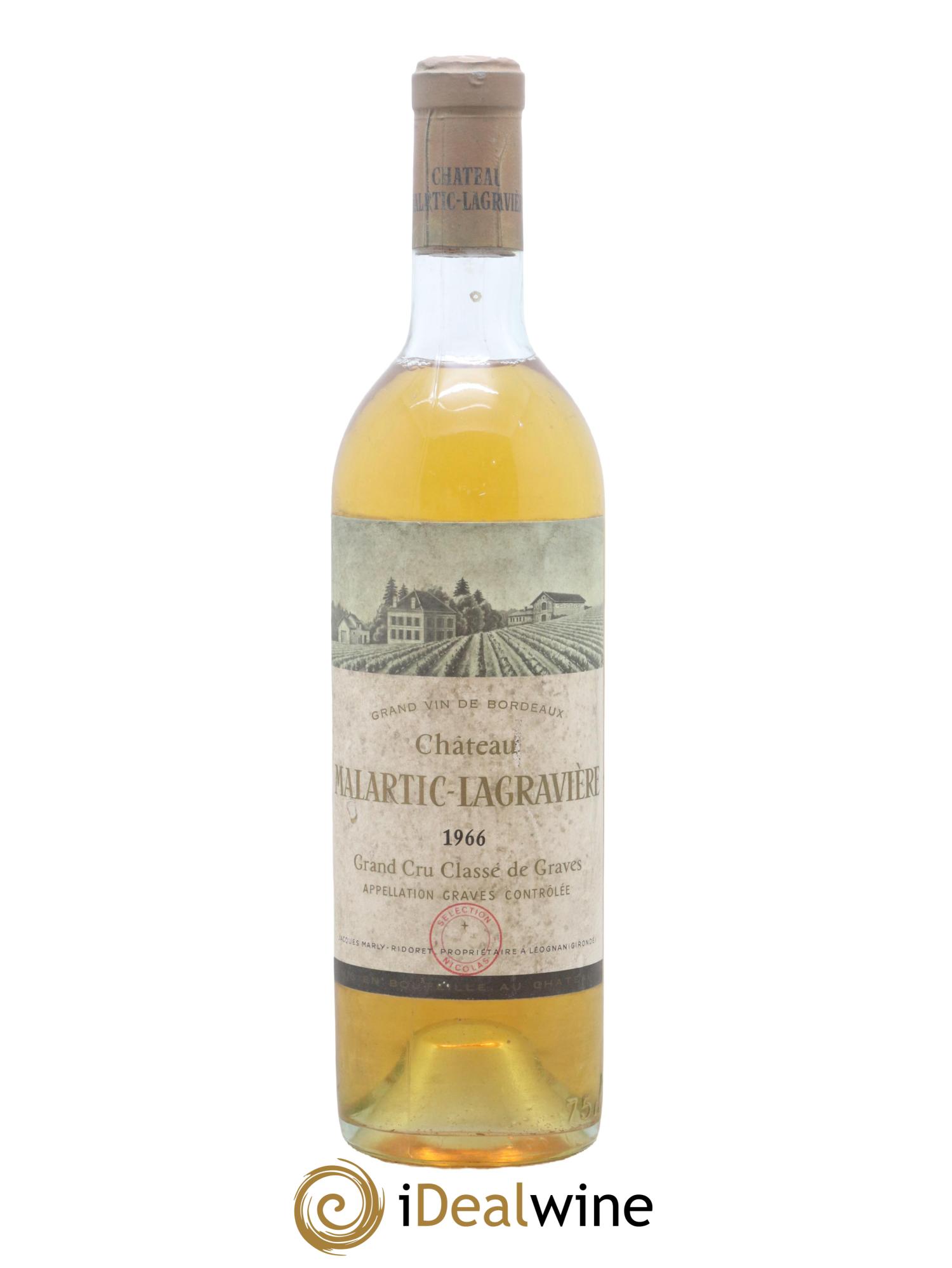 Château Malartic-Lagravière Cru Classé de Graves 1966 - Lot de 1 bouteille - 0