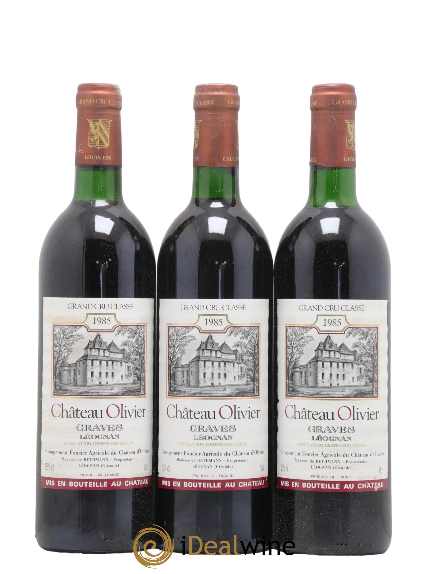 Château Olivier Cru Classé de Graves 1985 - Lot de 12 bouteilles - 2