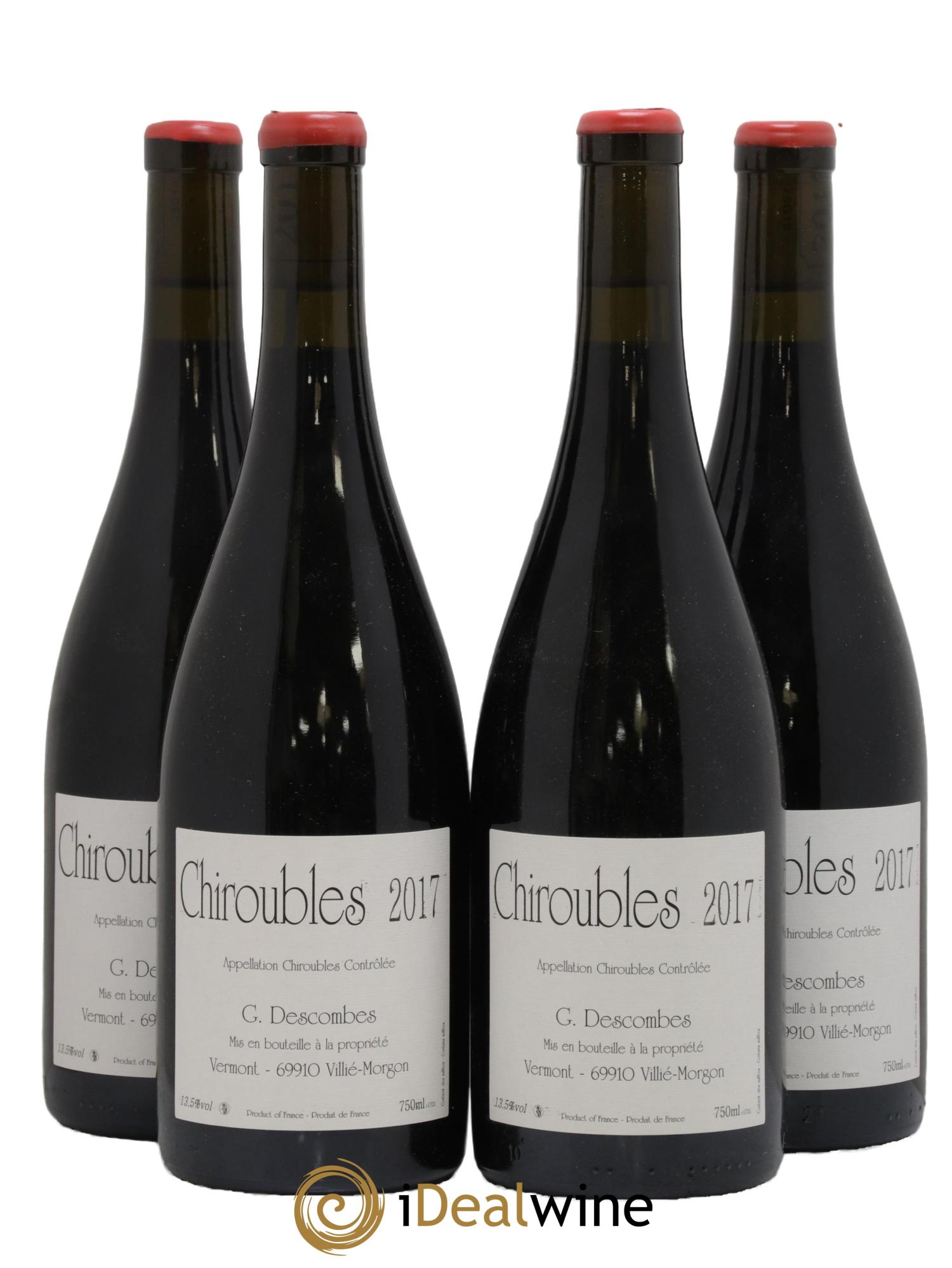 Chiroubles Vieilles vignes Georges Descombes (Domaine) 2017 - Lot of 4 bottles - 0