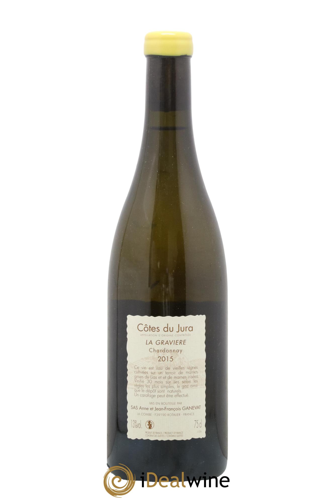 Côtes du Jura La Gravière Anne et Jean François Ganevat 2015 - Lot de 1 bouteille - 1