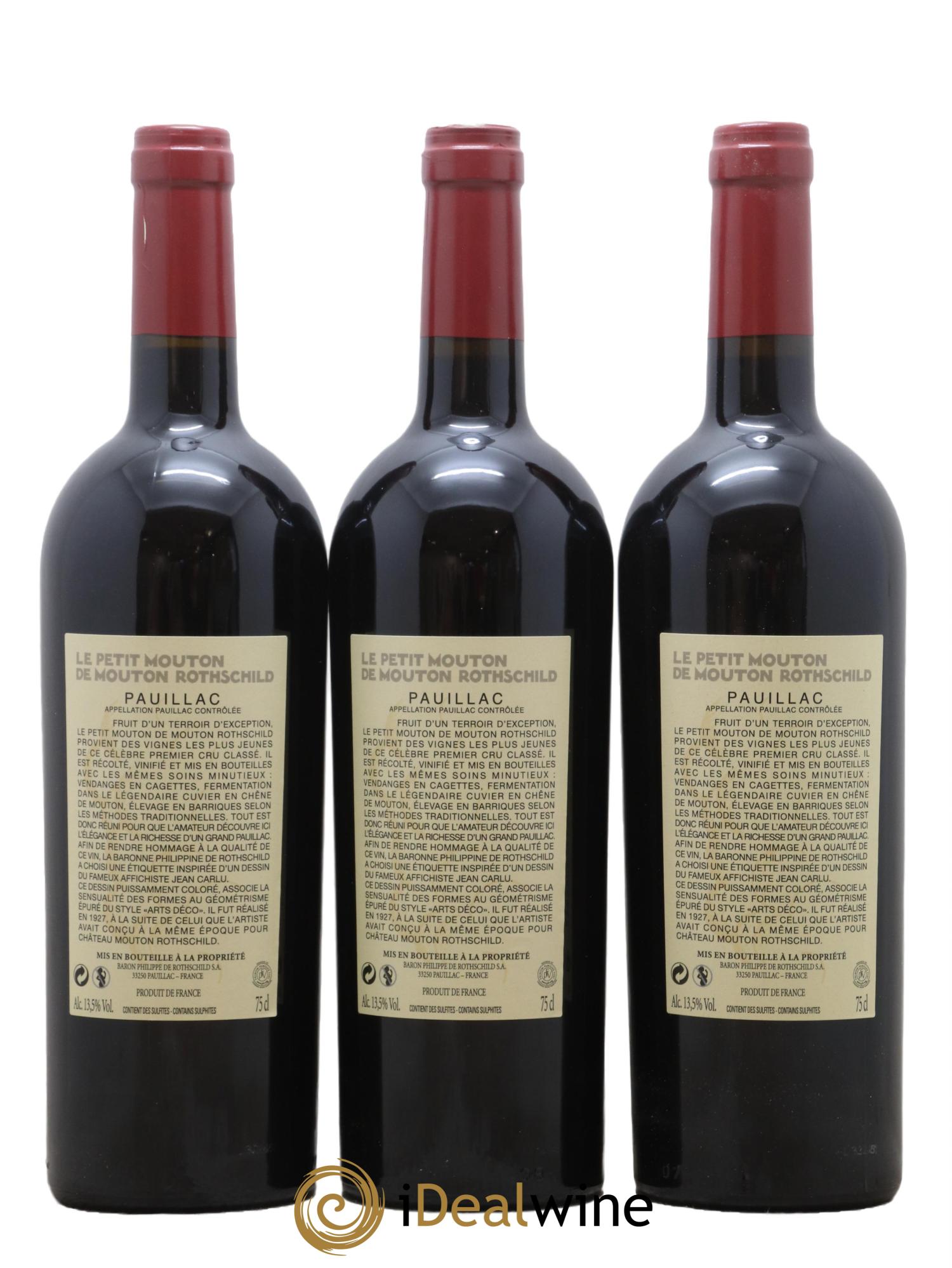Petit Mouton Second Vin 2017 - Lot de 3 bouteilles - 1