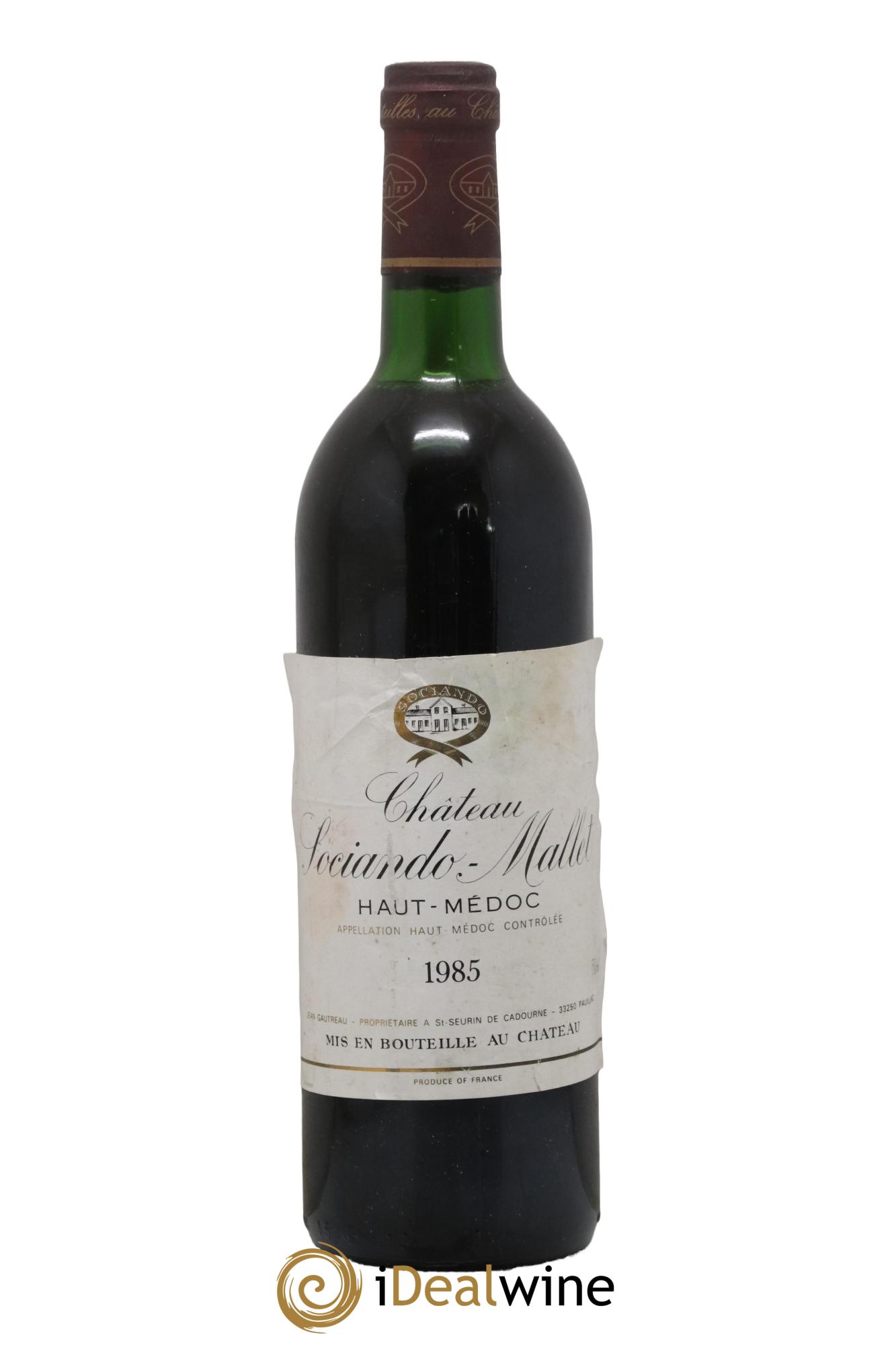 Château Sociando Mallet 1985 - Lot of 1 bottle - 0