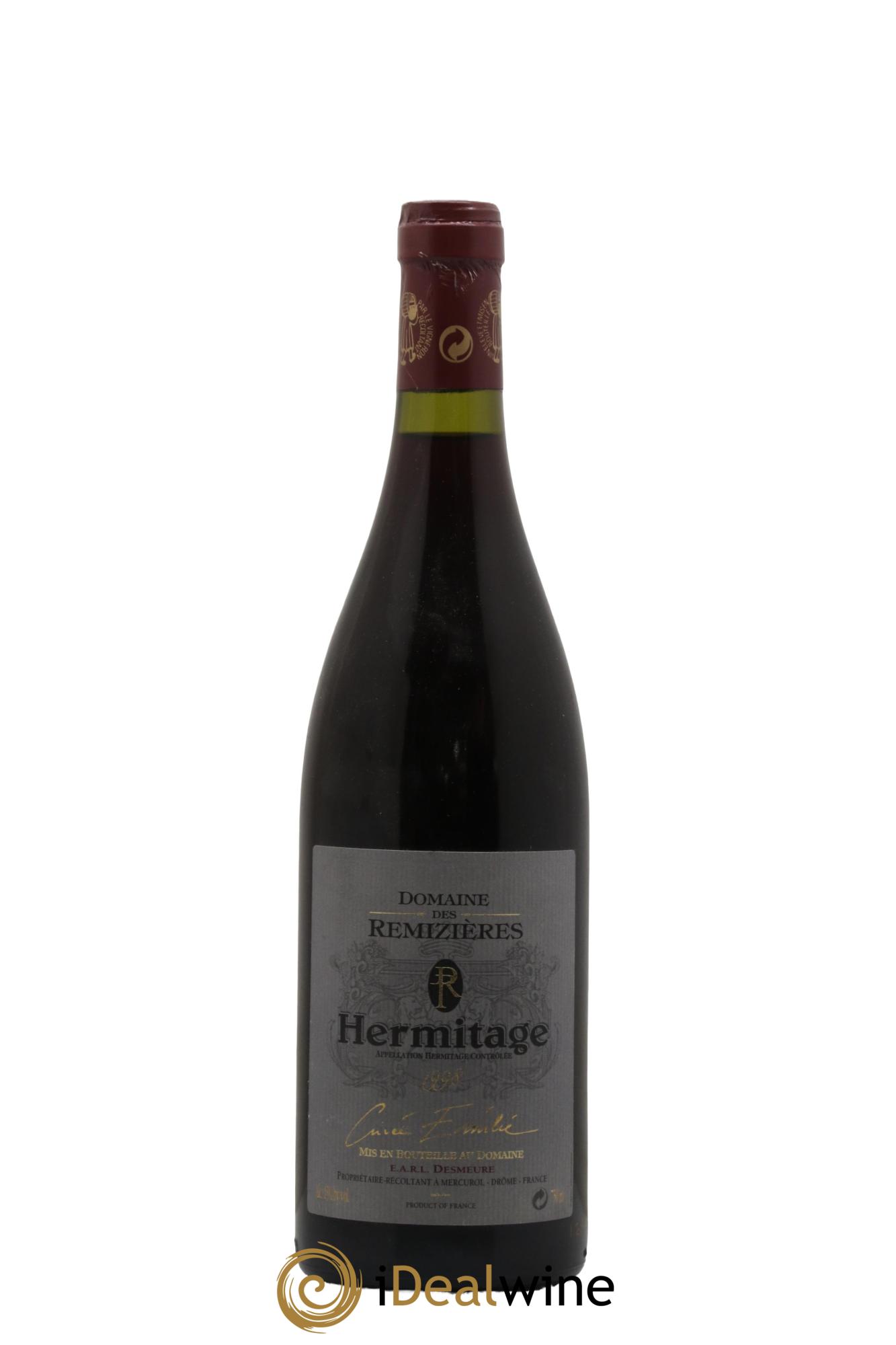 Hermitage Cuvée Emilie Rémizières (Domaine des) 1998 - Lot de 1 bouteille - 0