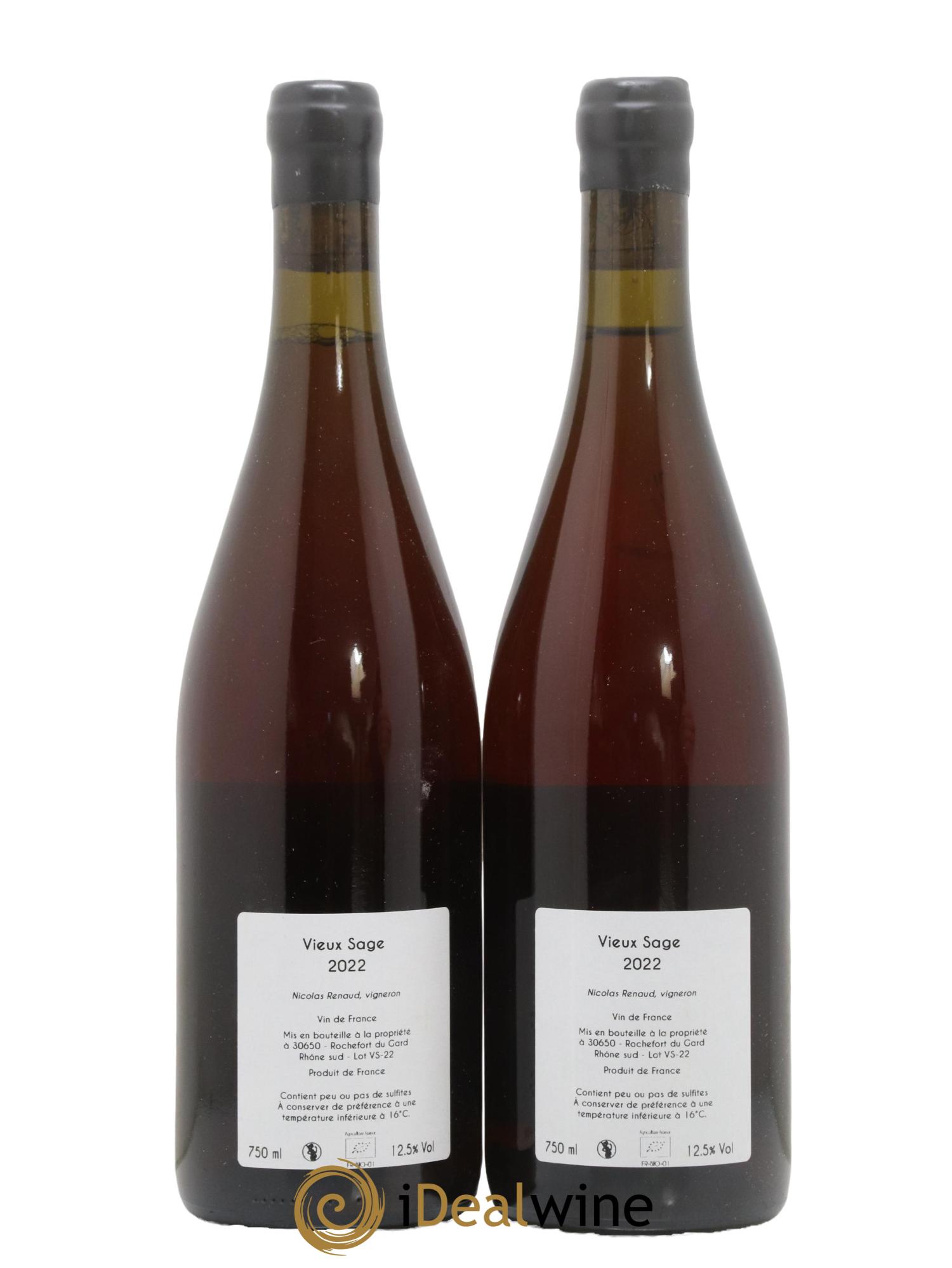 Vin de France Vieux Sage Clos des Grillons 2022 - Lot de 2 bouteilles - 1