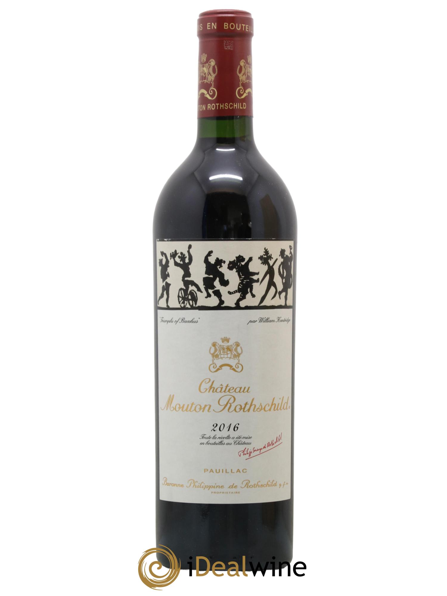 Château Mouton Rothschild 1er Grand Cru Classé 2016 - Lot de 1 bouteille - 0
