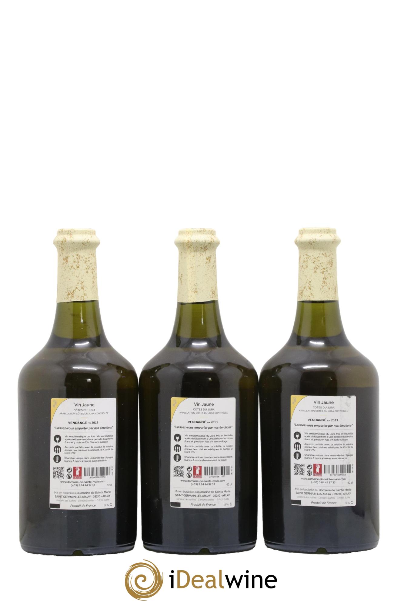 Côtes du Jura Vin Jaune Domaine Sainte Marie 2013 - Lot de 3 bouteilles - 1
