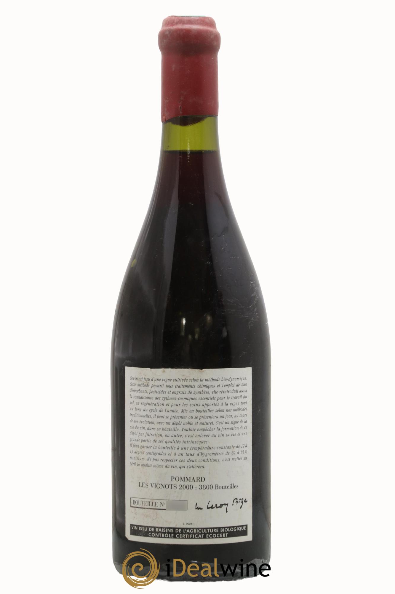 Pommard Les Vignots Leroy (Domaine) 2000 - Lotto di 1 bottiglia - 1