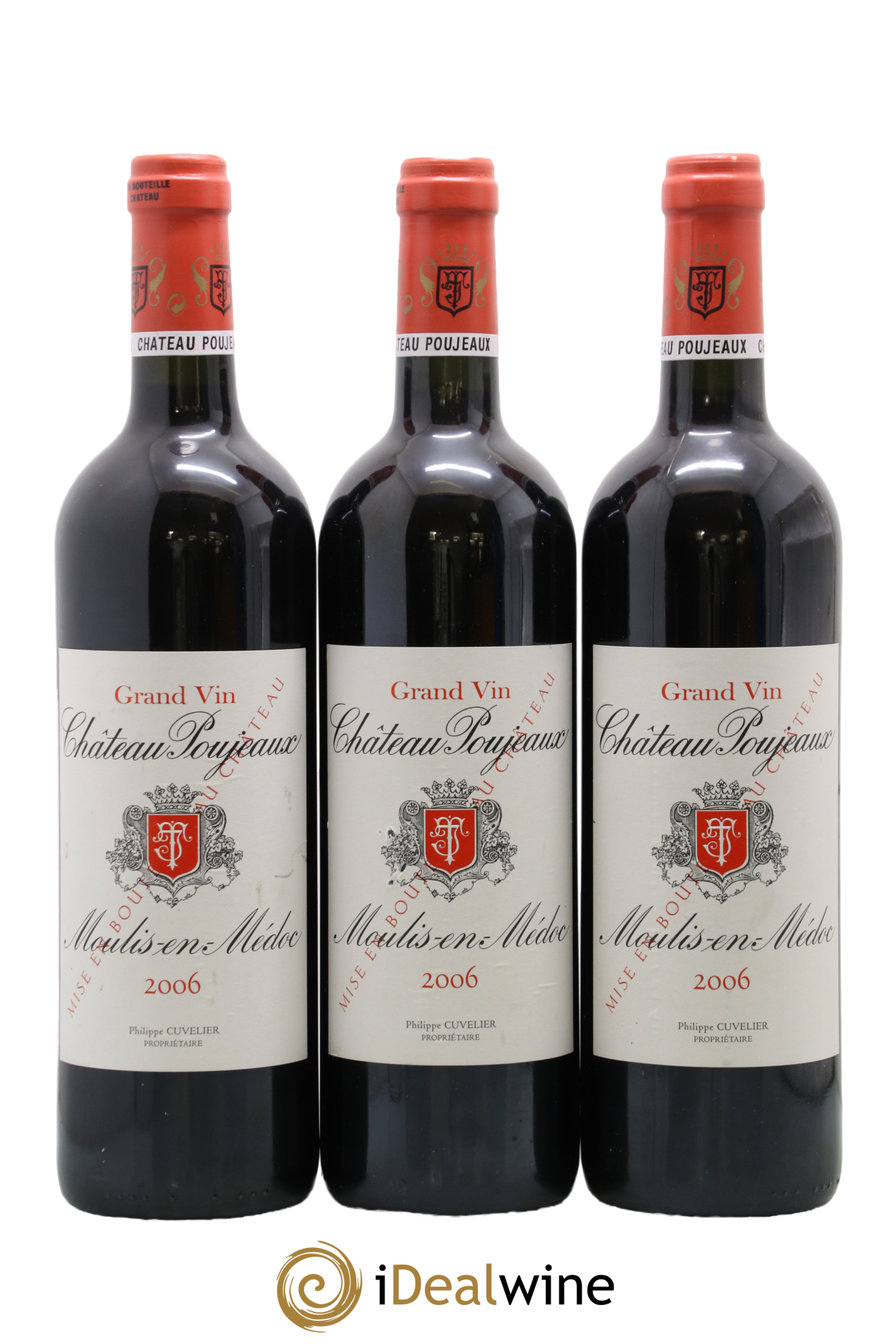 Château Poujeaux 2006 - Lot of 3 bottles - 0