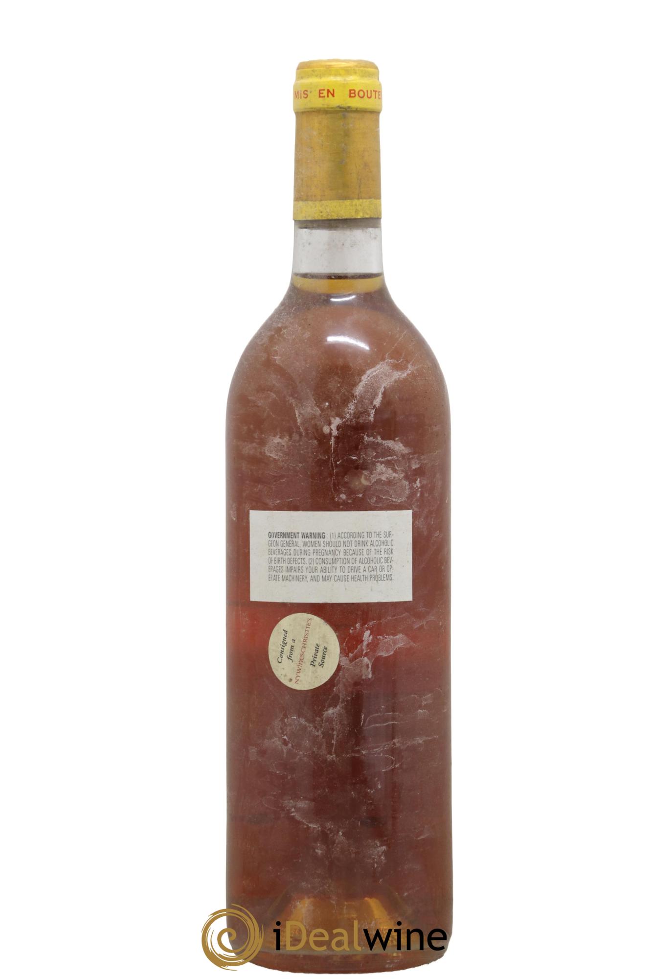 Château d' Yquem 1er Cru Classé Supérieur 1989 - Lot de 1 bouteille - 1