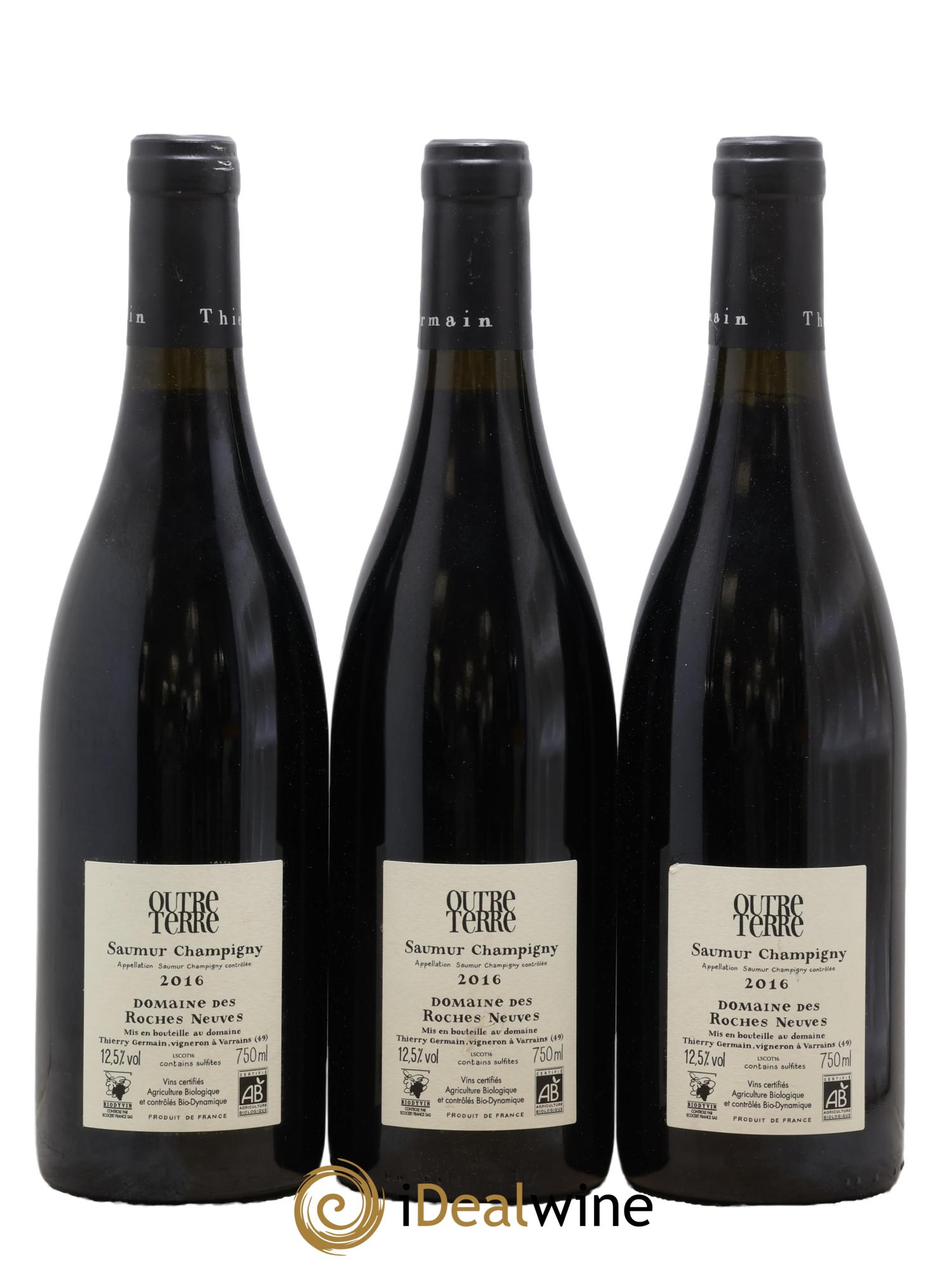 Saumur-Champigny Outre Terre Domaine des Roches Neuves - Thierry Germain  2016 - Lotto di 3 bottiglie - 1