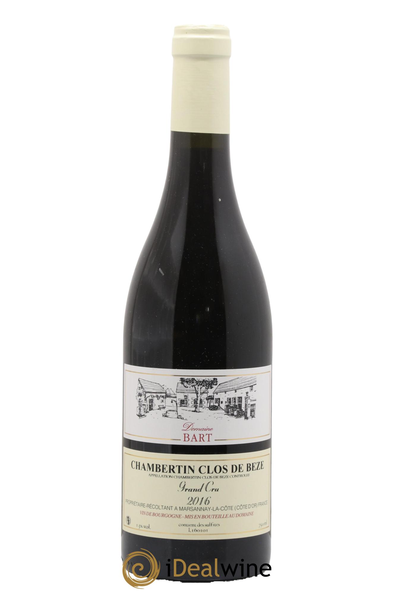 Chambertin Clos de Bèze Grand Cru Bart (Domaine) 2016 - Lot de 1 bouteille - 0