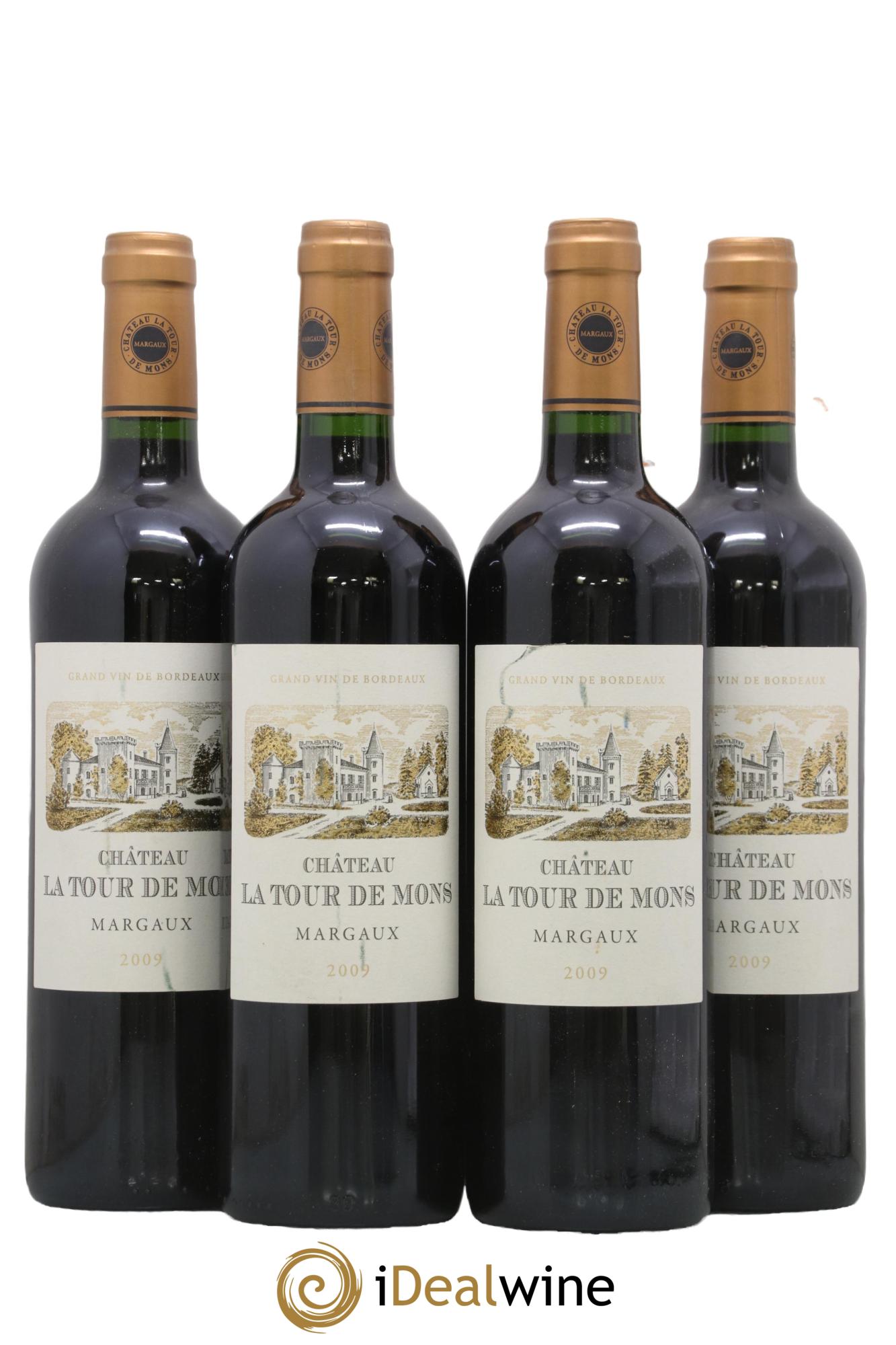 Château la Tour de Mons Cru Bourgeois 2009 - Lot de 4 bouteilles - 0