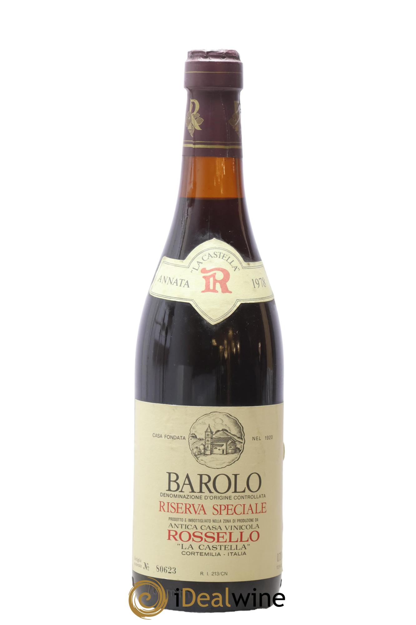Barolo DOCG Riserva speciale Rossello La Castella 1978 - Lot de 1 bouteille - 0