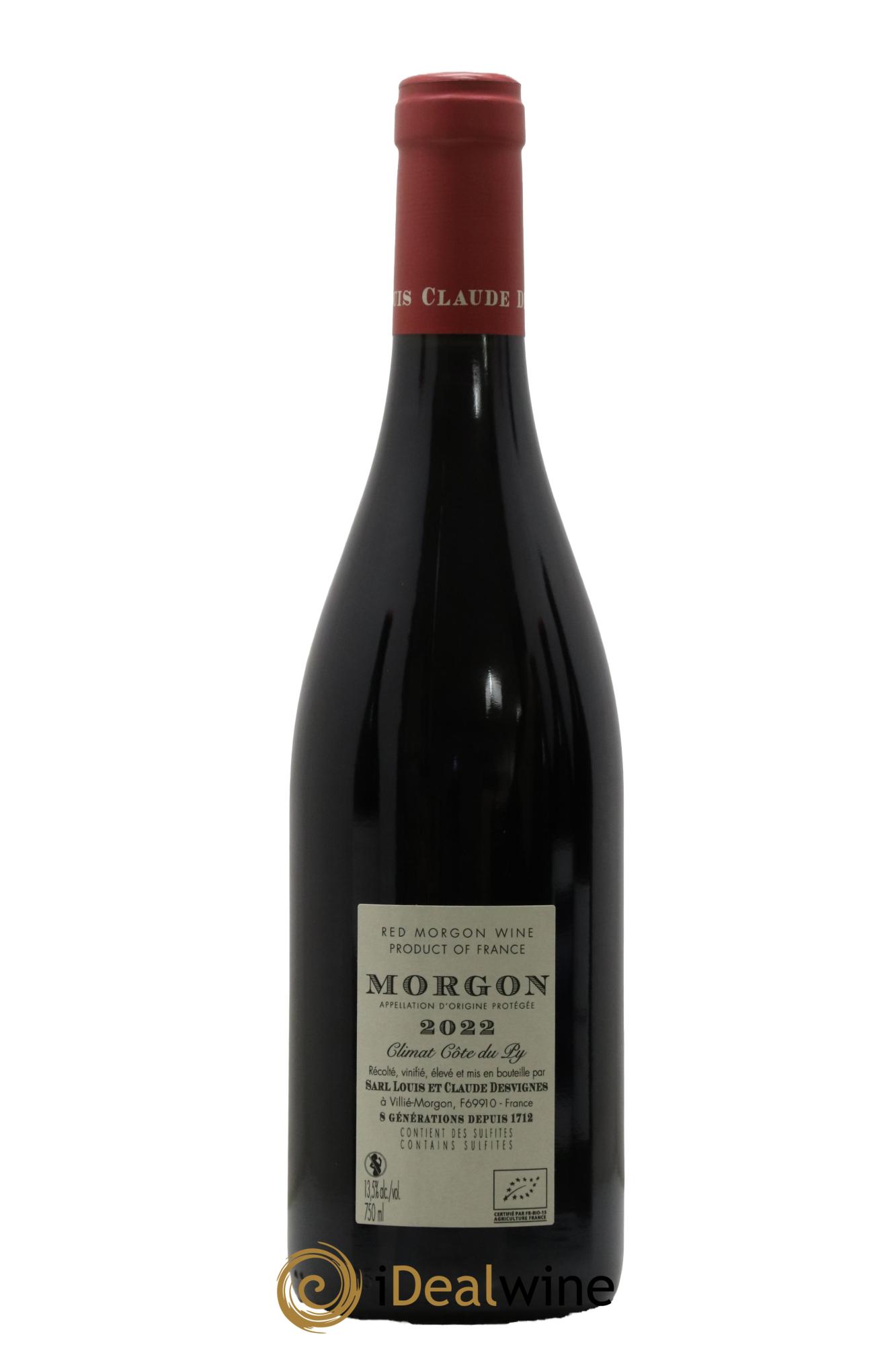 Morgon Côte de Py Javernières Louis-Claude Desvignes 2022 - Lot de 1 bouteille - 1