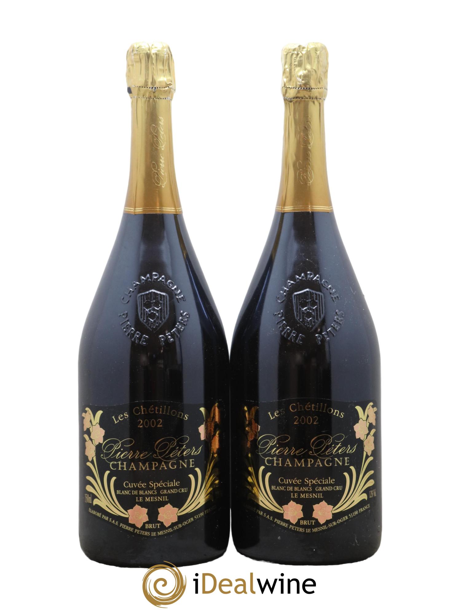 Cuvée Spéciale les Chétillons Blanc de Blancs Brut Pierre Péters 2002 - Posten von 2 Magnum - 0