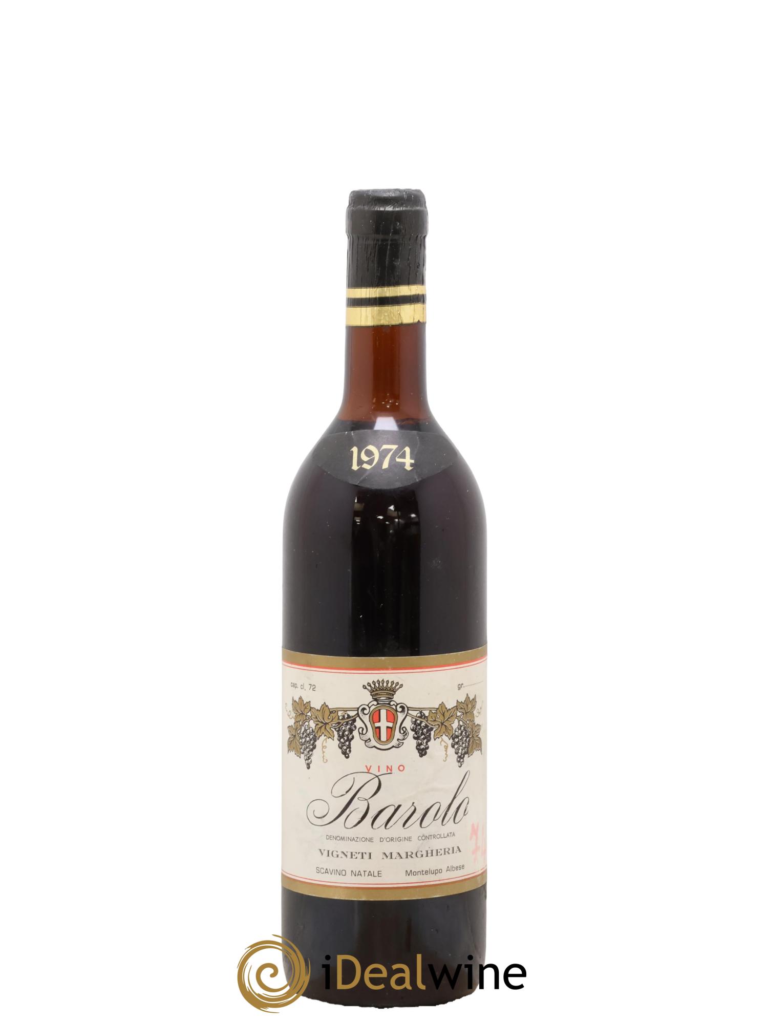 Barolo Vigneti Margheria Natale Scavino 1974 - Lot de 1 bouteille - 0