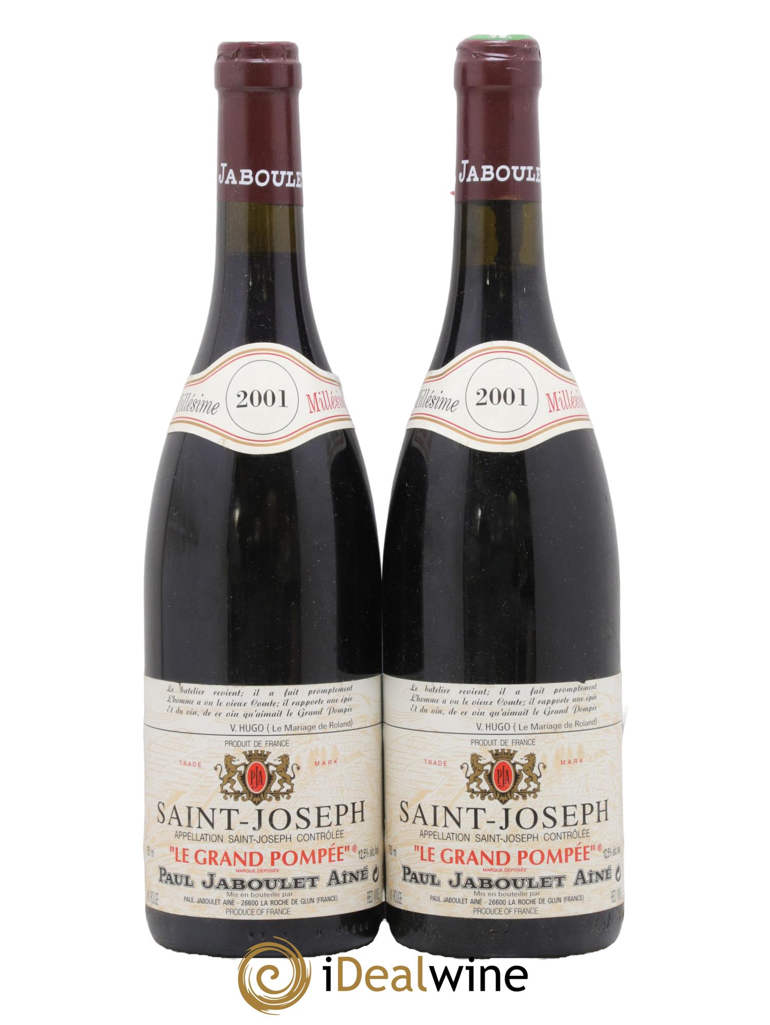 Saint-Joseph Le Grand Pompée Paul Jaboulet Ainé 2001 - Posten von 2 Flaschen - 0