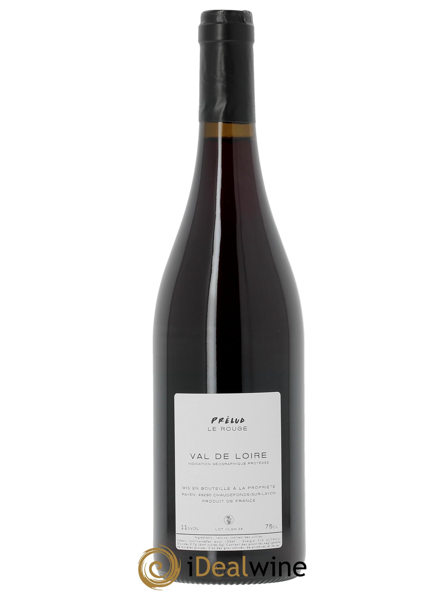 IGP Val de Loire Prélud le Rouge Domaine Payen  2024 - Lot de 1 bouteille - 1