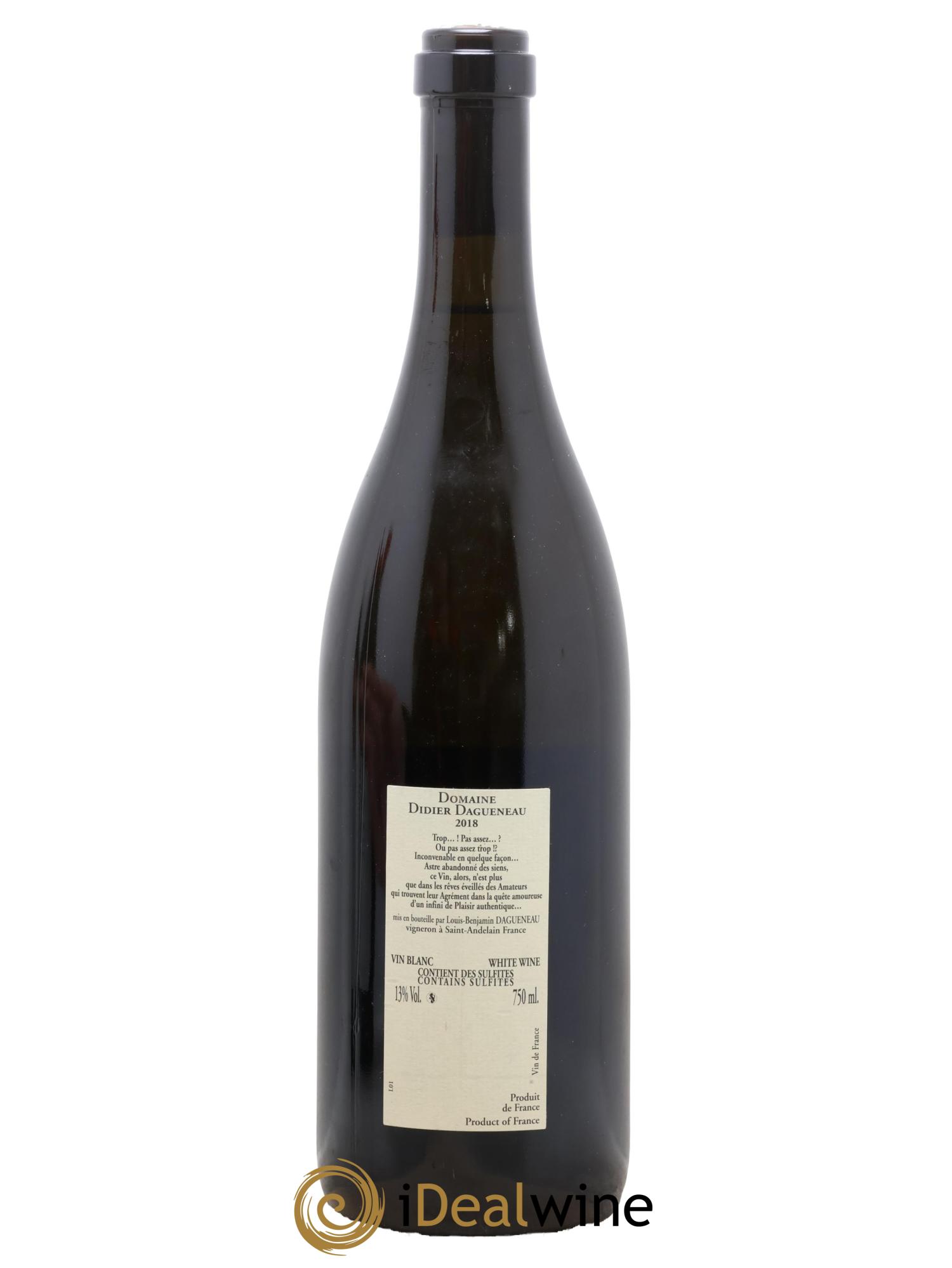 Vin de France Blanc Etc Dagueneau (Domaine Didier - Louis-Benjamin) 2018 - Lot de 1 bouteille - 1