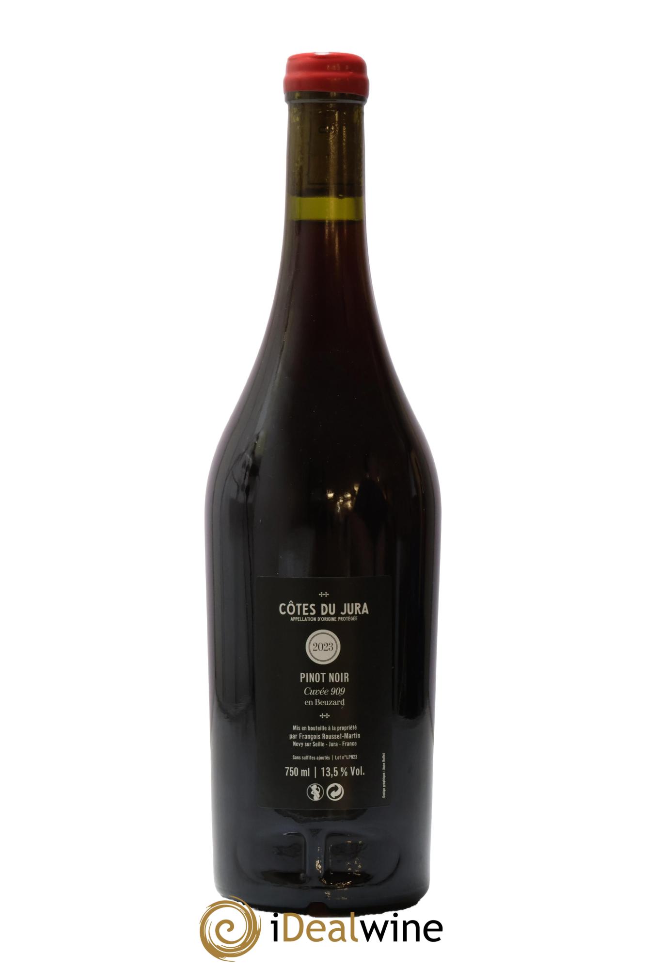 Côtes du Jura Pinot noir En Beuzard 909 François Rousset Martin  2023 - Lot de 1 bouteille - 1
