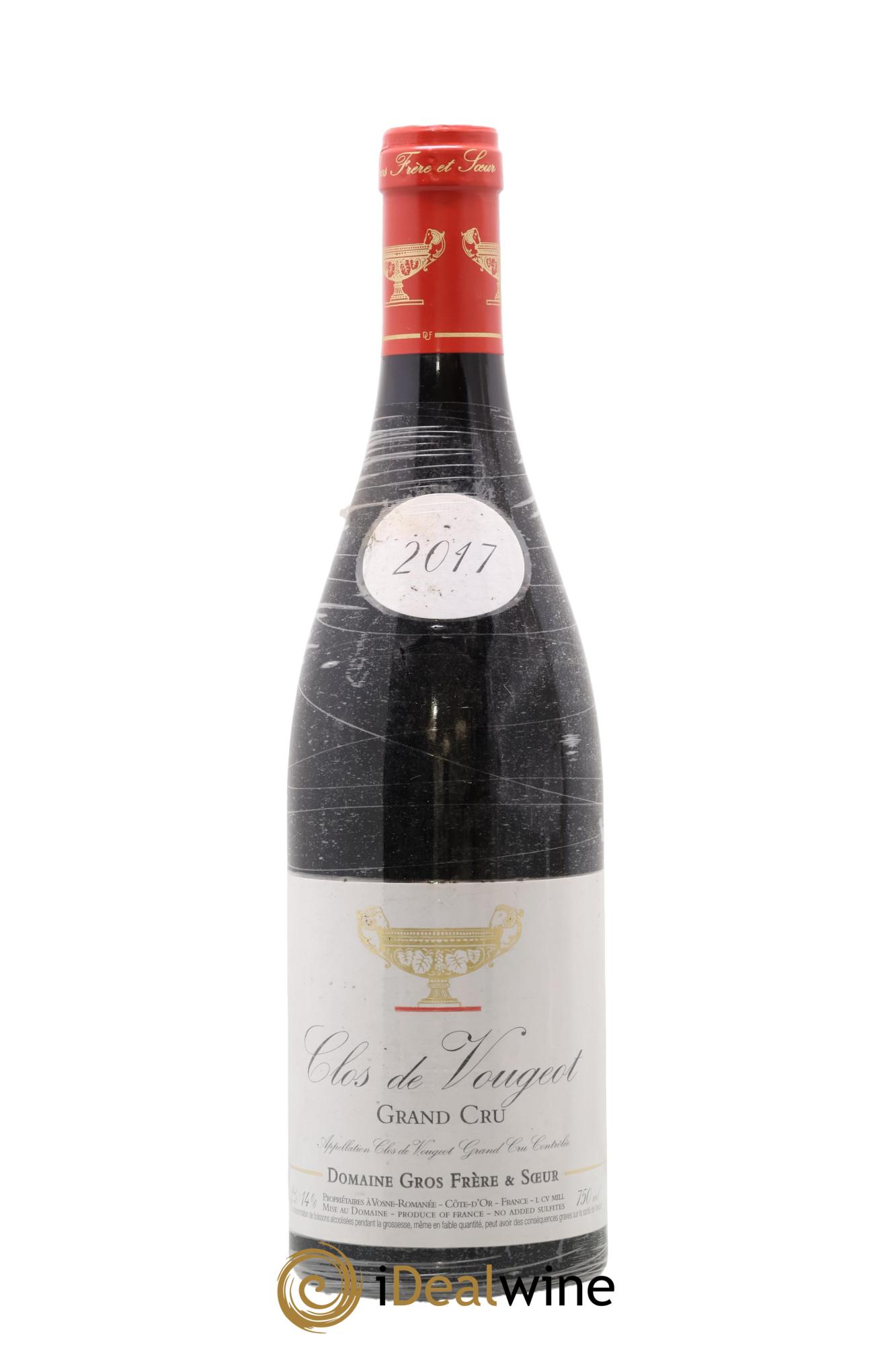 Clos de Vougeot Grand Cru Gros Frère & Soeur 2017 - Lot de 1 bouteille - 0