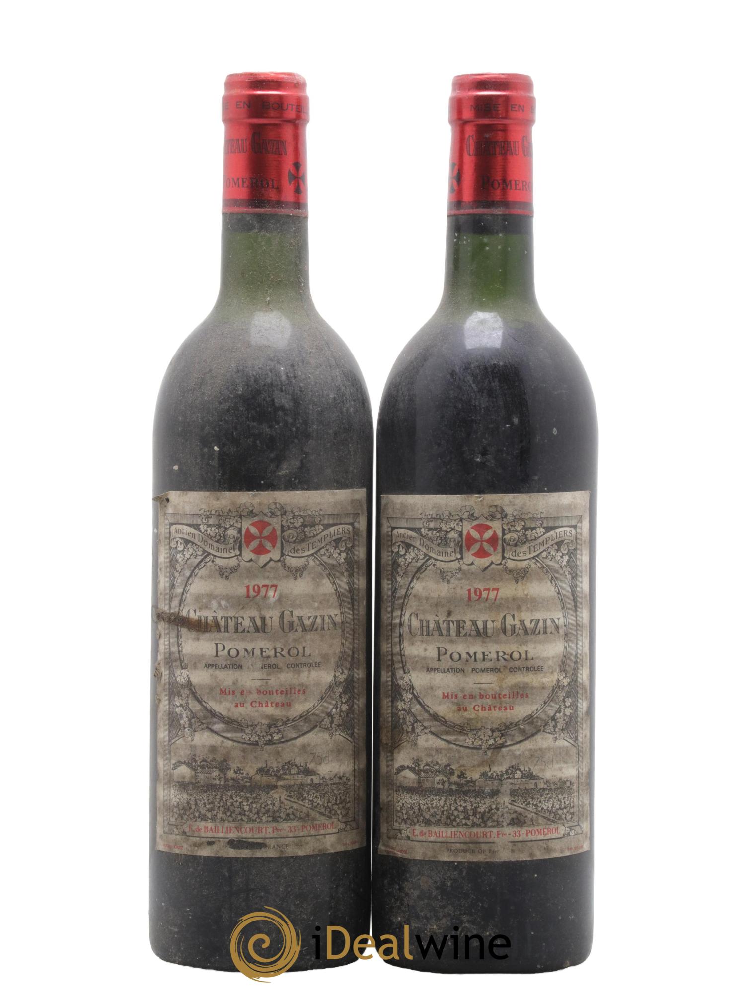 Château Gazin 1977 - Lot de 2 bouteilles - 0