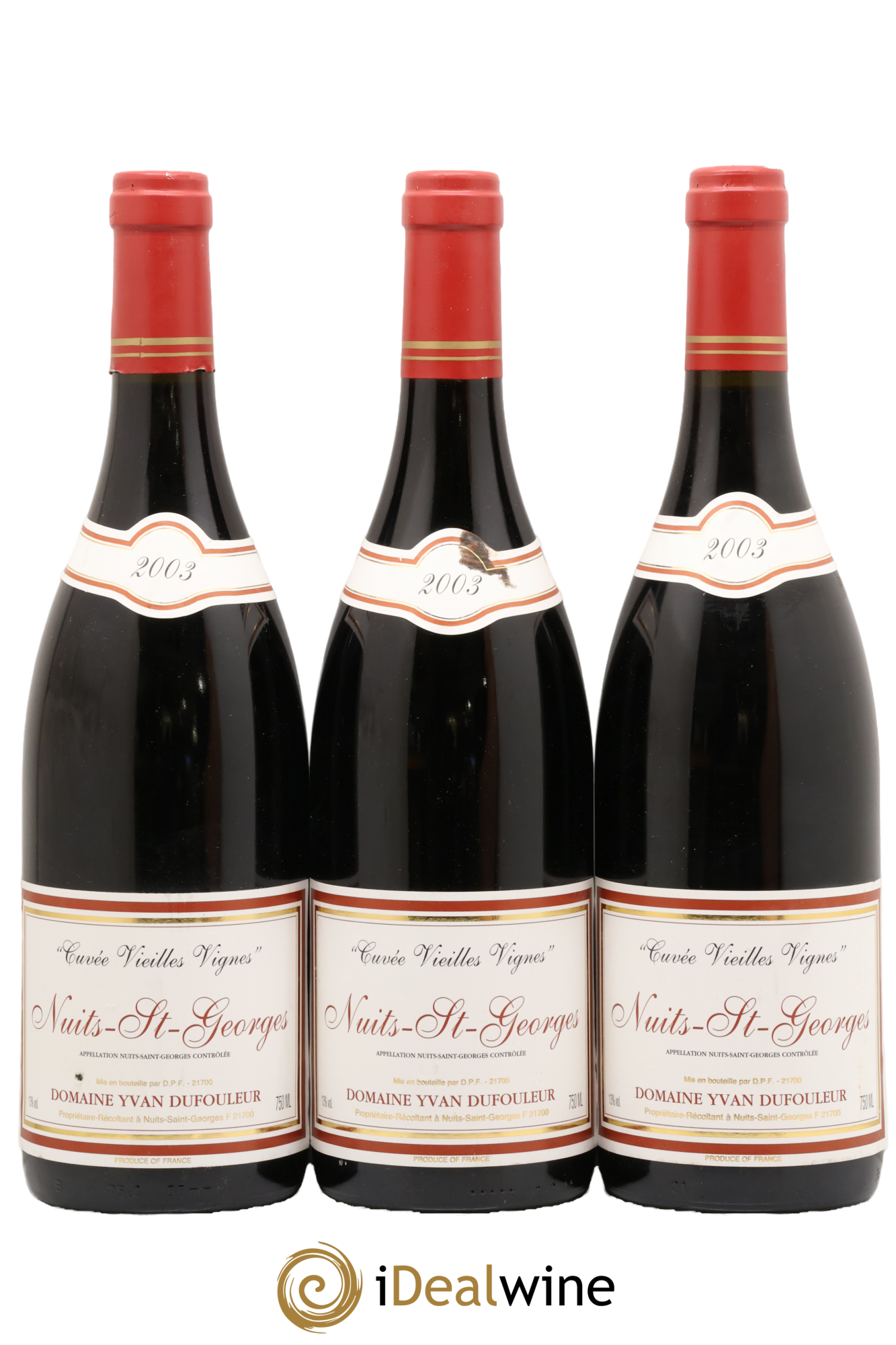 Nuits-Saint-Georges Cuvee Vieilles Vignes Domaine Yvan Dufouleur 2003 - Lot de 3 bouteilles - 0