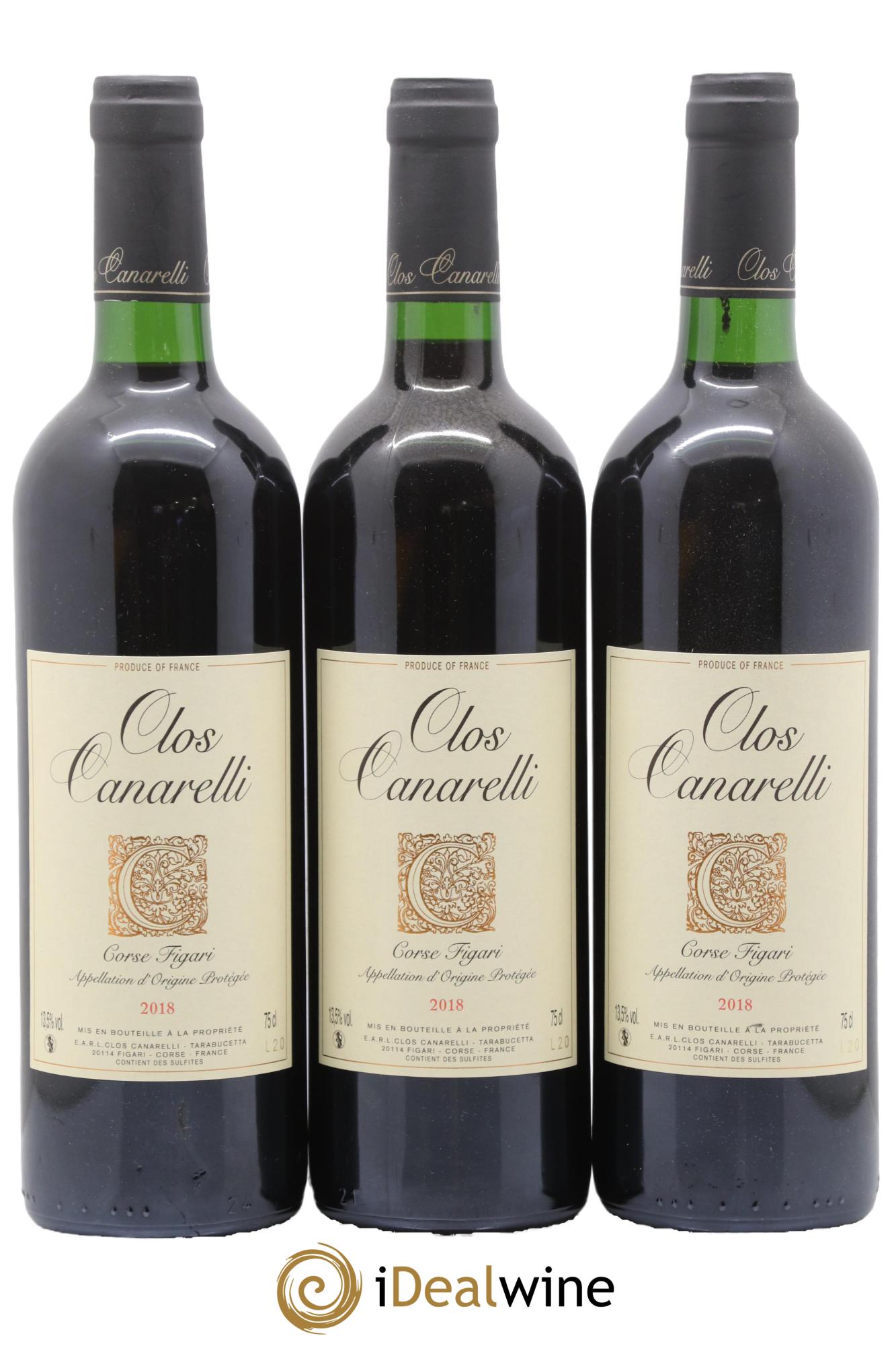 Figari Clos Canarelli 2018 - Lot of 3 bottles - 0