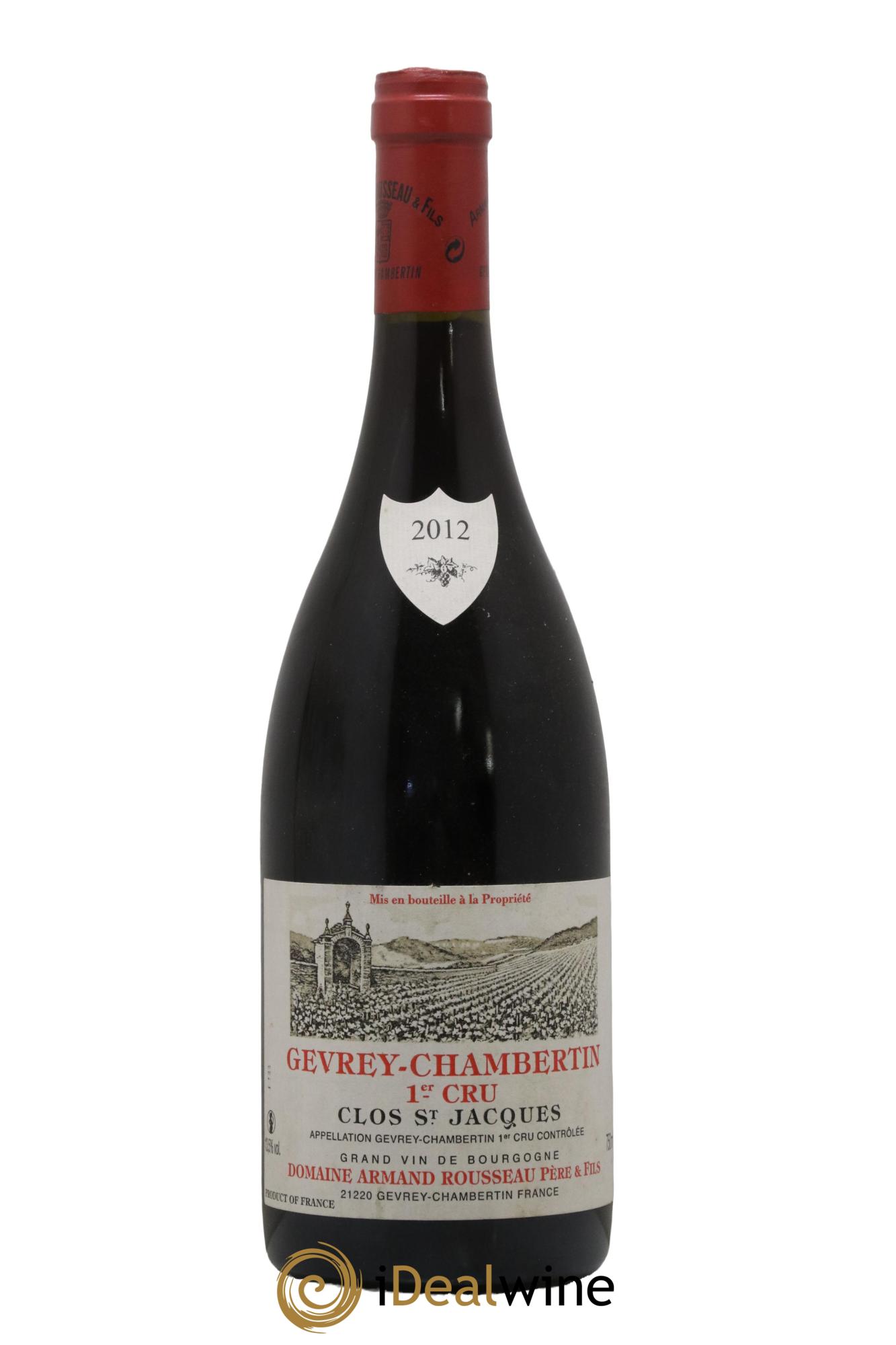 Gevrey-Chambertin 1er Cru Clos Saint-Jacques Armand Rousseau (Domaine) 2012 - Lot de 1 bouteille - 0