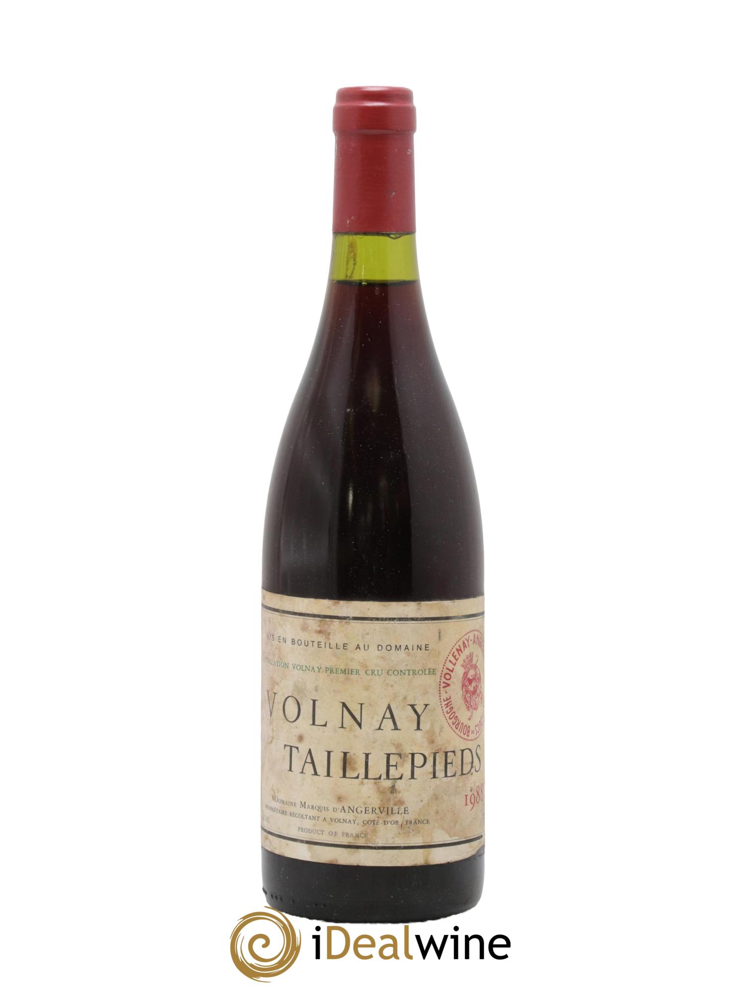 Volnay 1er Cru Taillepieds Marquis d'Angerville (Domaine) 1988 - Lot of 1 bottle - 0