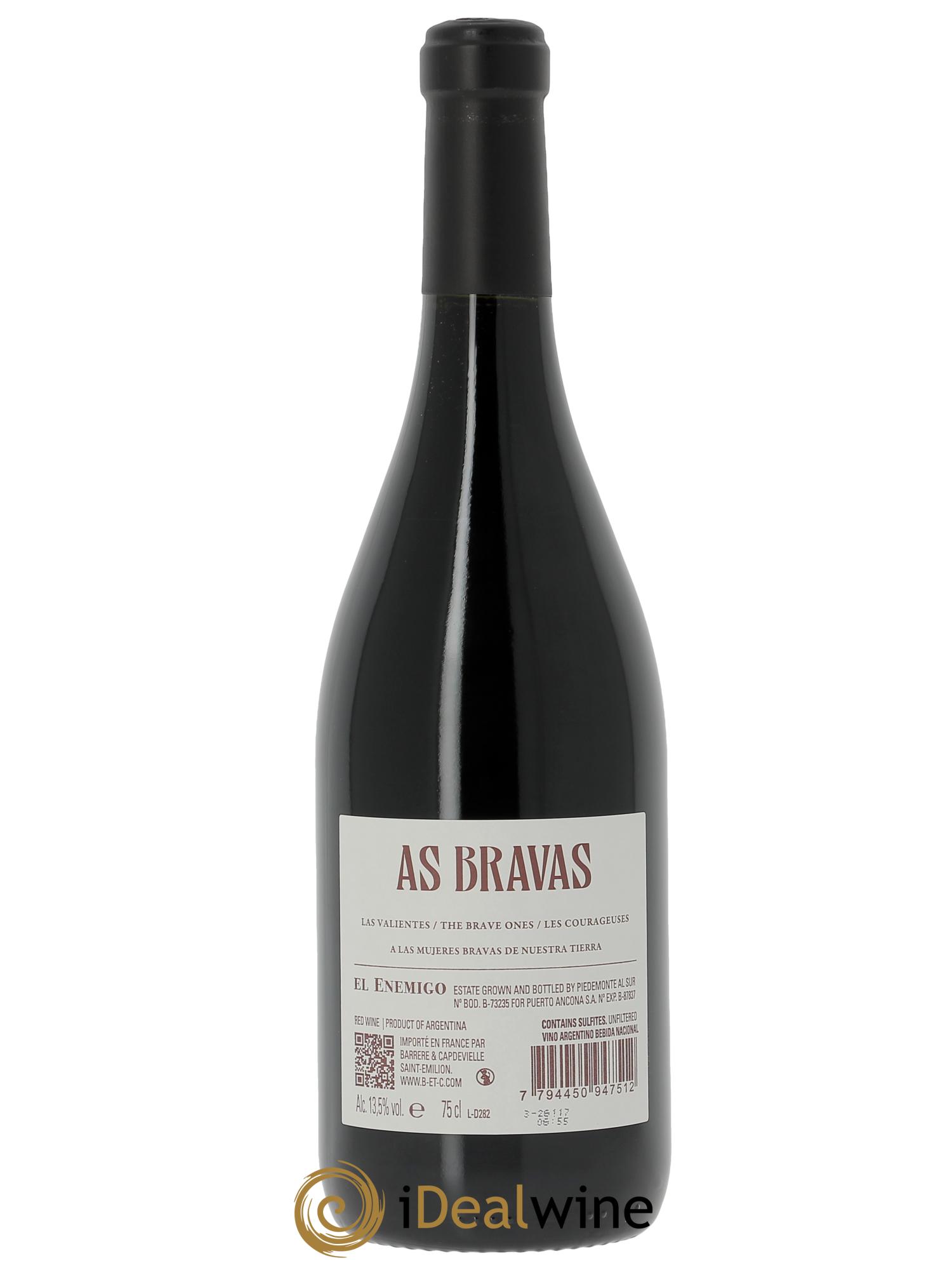 Malbec As Bravas El Enemigo (CBO à partir de 6 bts) 2018 - Lot de 1 bouteille - 1