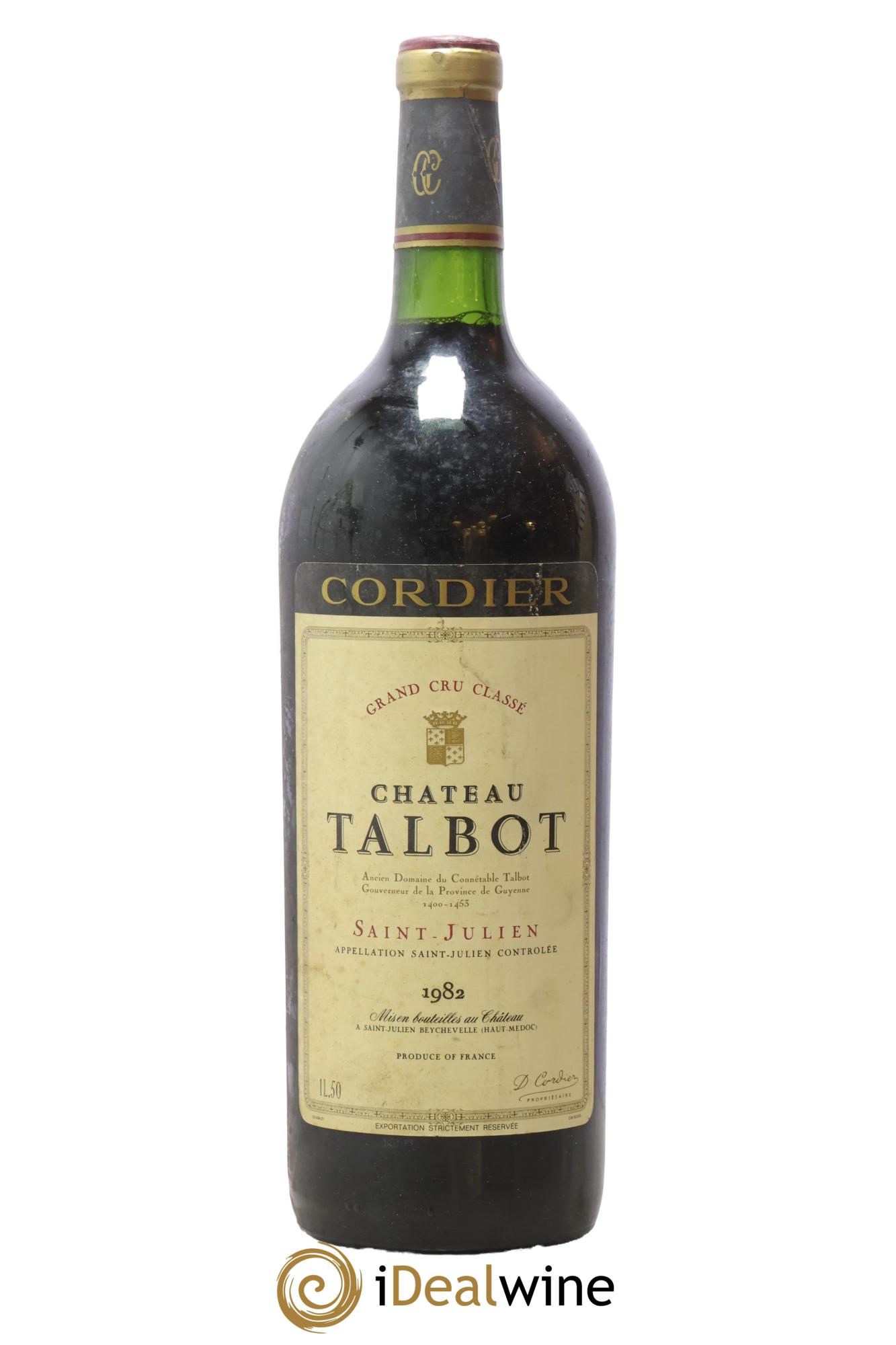 Château Talbot 4ème Grand Cru Classé 1982 - Lot de 1 magnum - 0