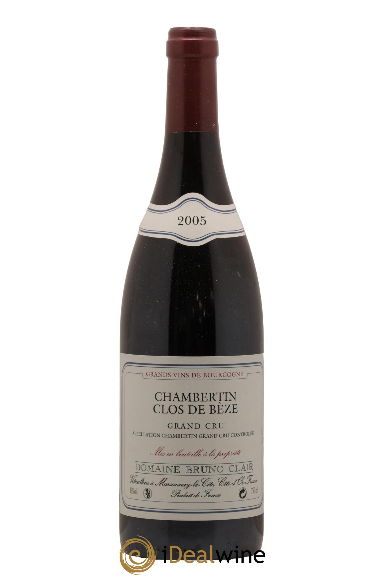 Chambertin Clos de Bèze Grand Cru Bruno Clair (Domaine) 2005 - Lot de 1 bouteille - 0