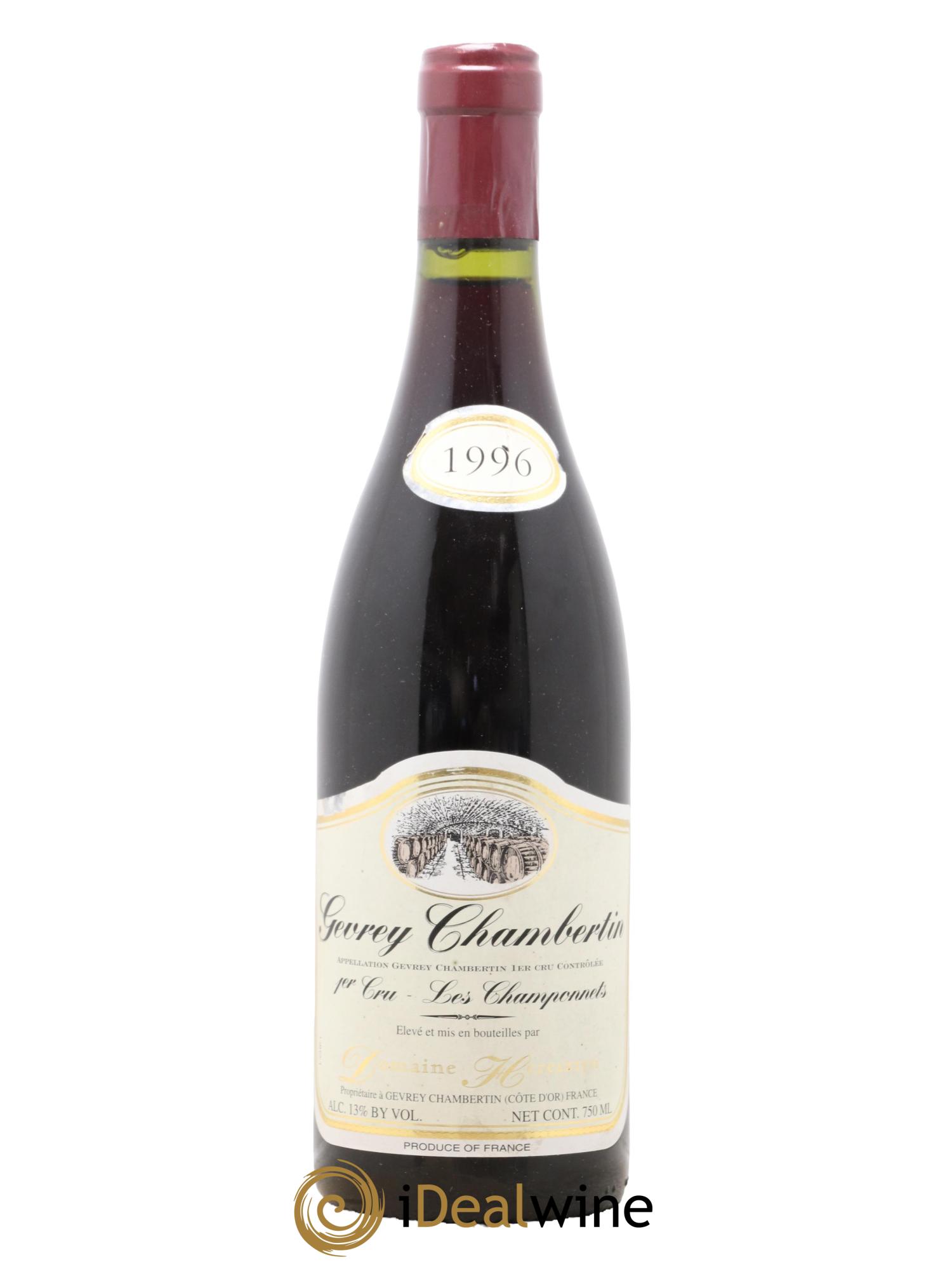 Gevrey-Chambertin 1er Cru Les Champonnets Domaine Heresztyn 1996 - Lot de 1 bouteille - 0