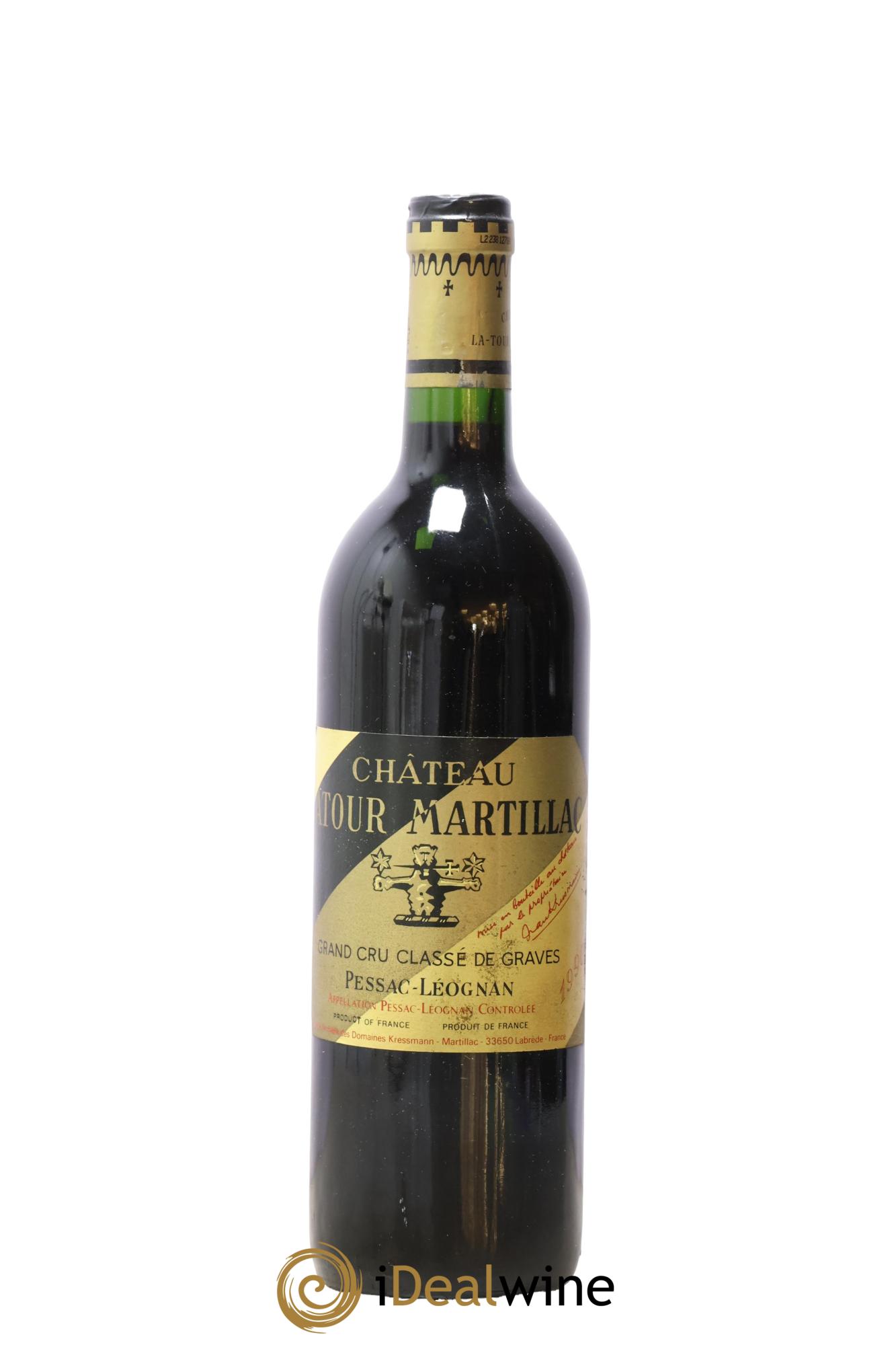 Château Latour-Martillac Cru Classé de Graves 1990 - Lot de 1 bouteille - 0