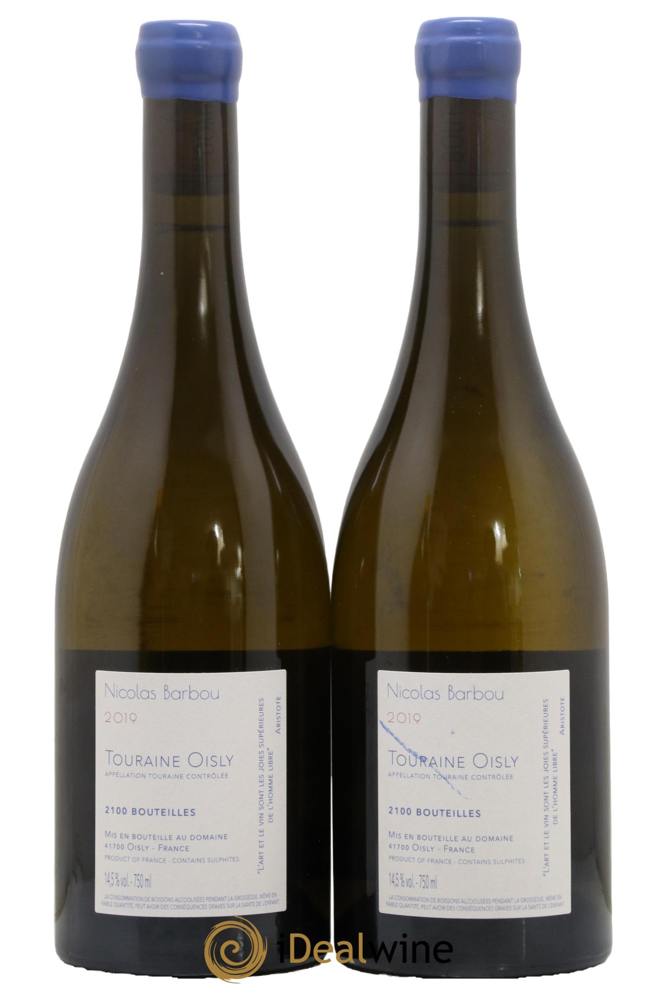 Touraine Oisly Utopie Créative Nicolas Barbou 2019 - Lot of 2 bottles - 1