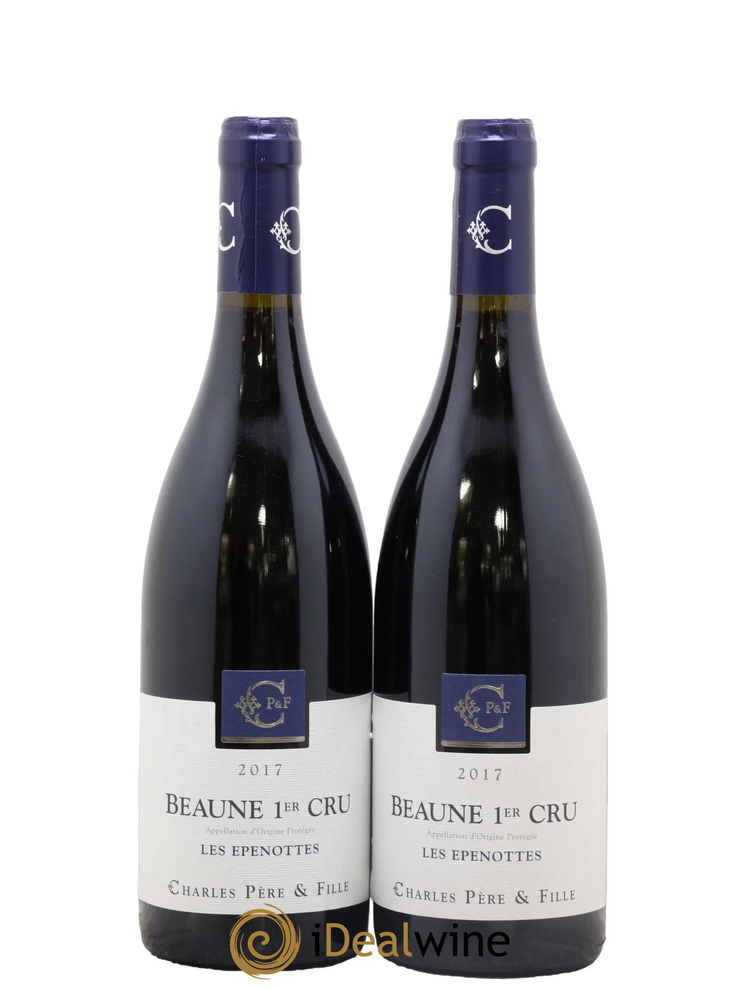 Beaune 1er Cru Les Epenottes Charles Pere Et Fils 2017 - Lotto di 2 bottiglie - 0