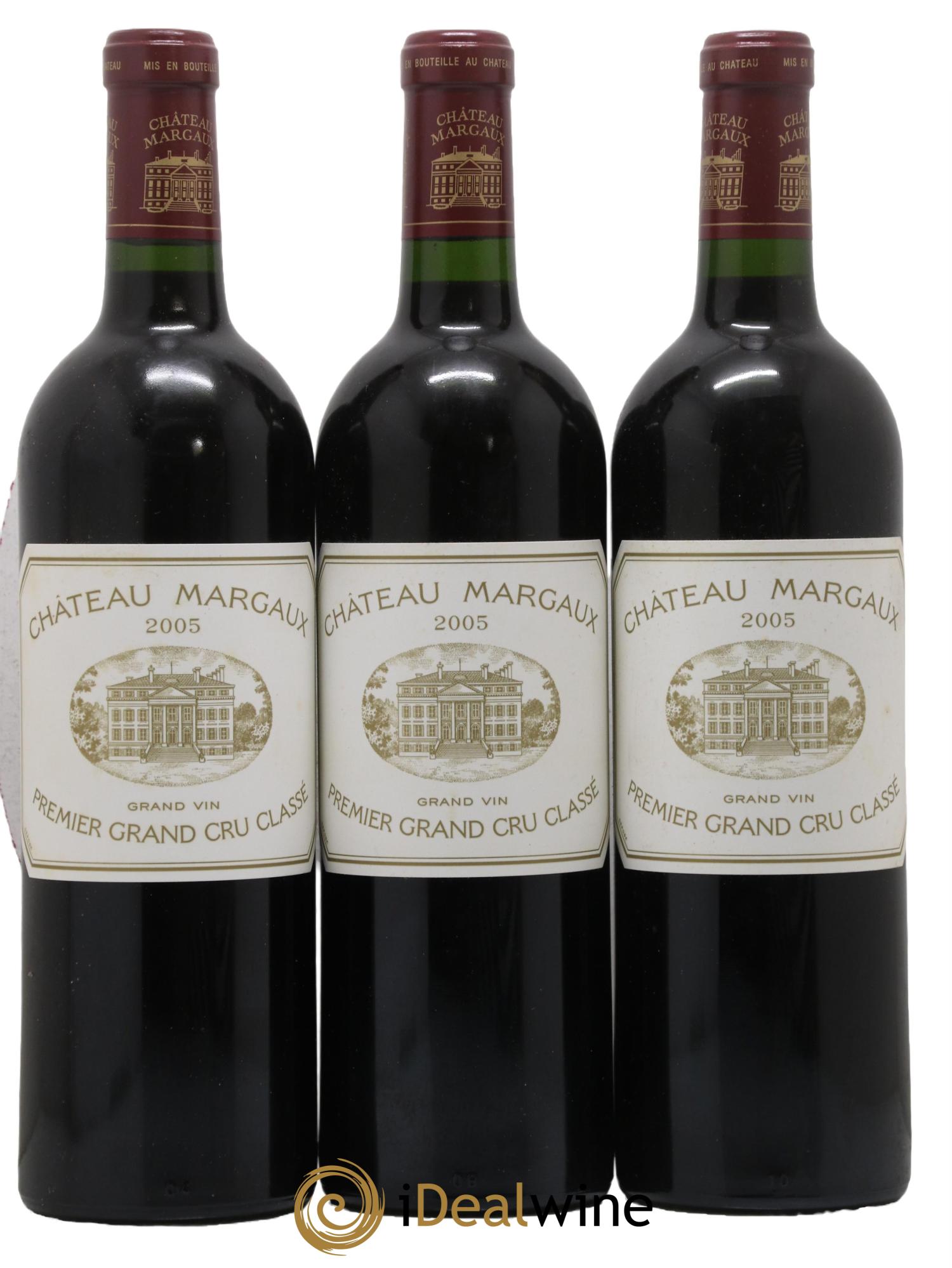 Château Margaux 1er Grand Cru Classé 2005 - Lot de 3 bouteilles - 0
