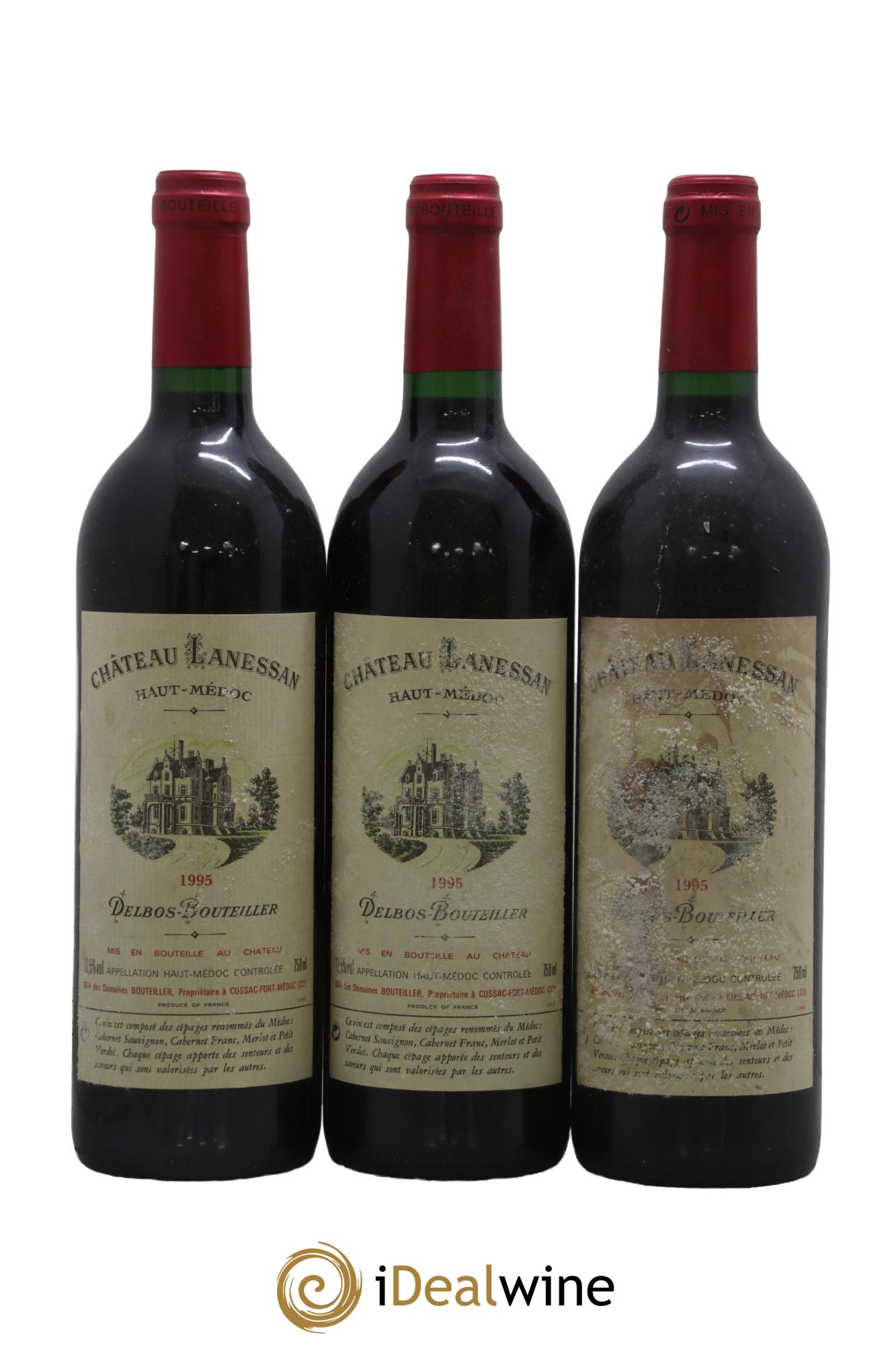 Château Lanessan Cru Bourgeois 1995 - Lot de 3 bouteilles - 0