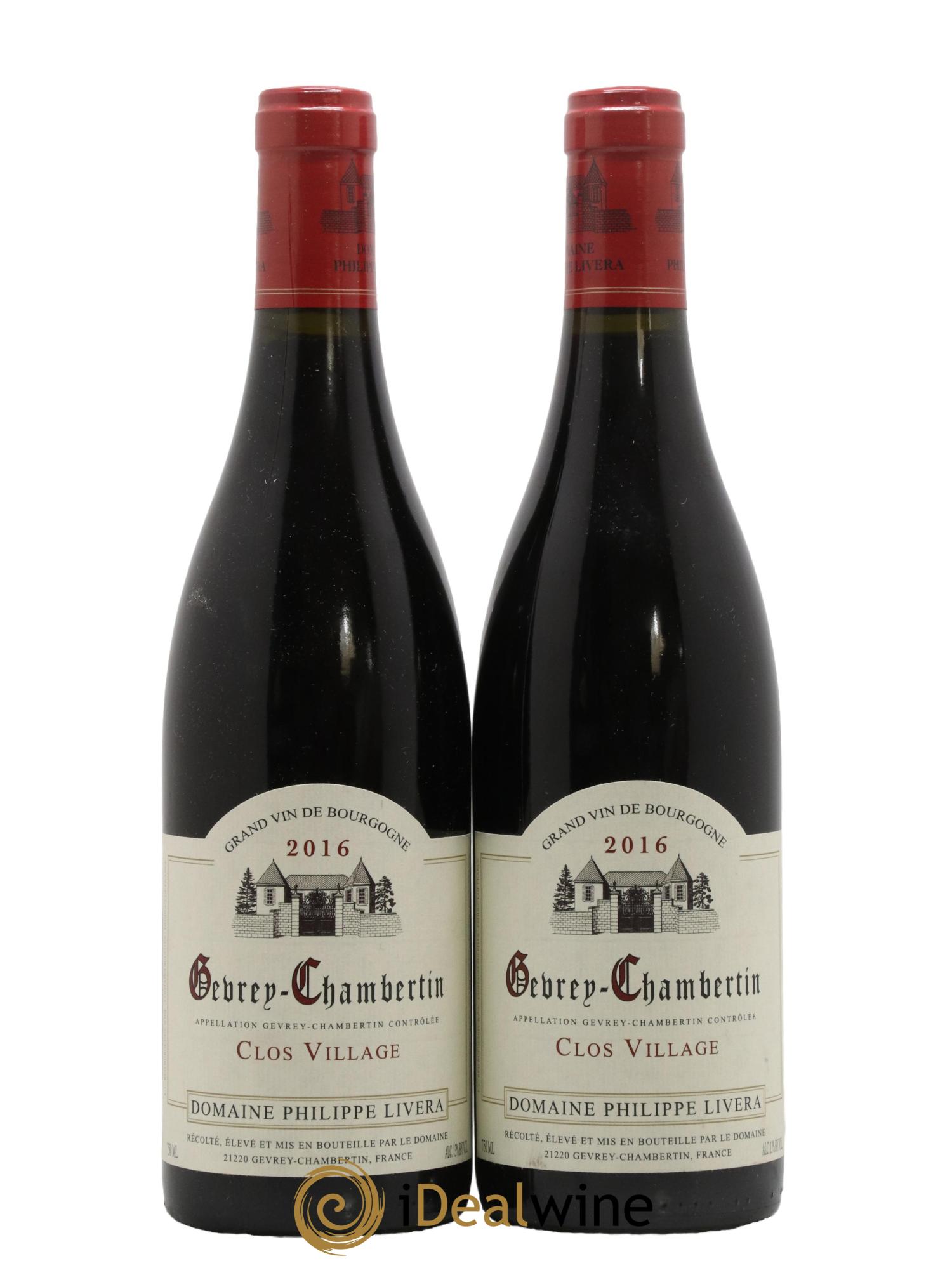 Gevrey-Chambertin Clos Village Tilleuls (Domaine des) - Philippe Livera 2016 - Lot de 2 bouteilles - 0