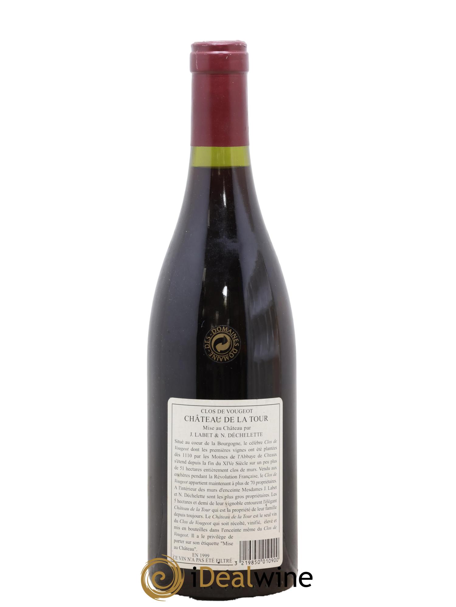 Clos de Vougeot Grand Cru Château de La Tour 1999 - Lot de 1 bouteille - 1