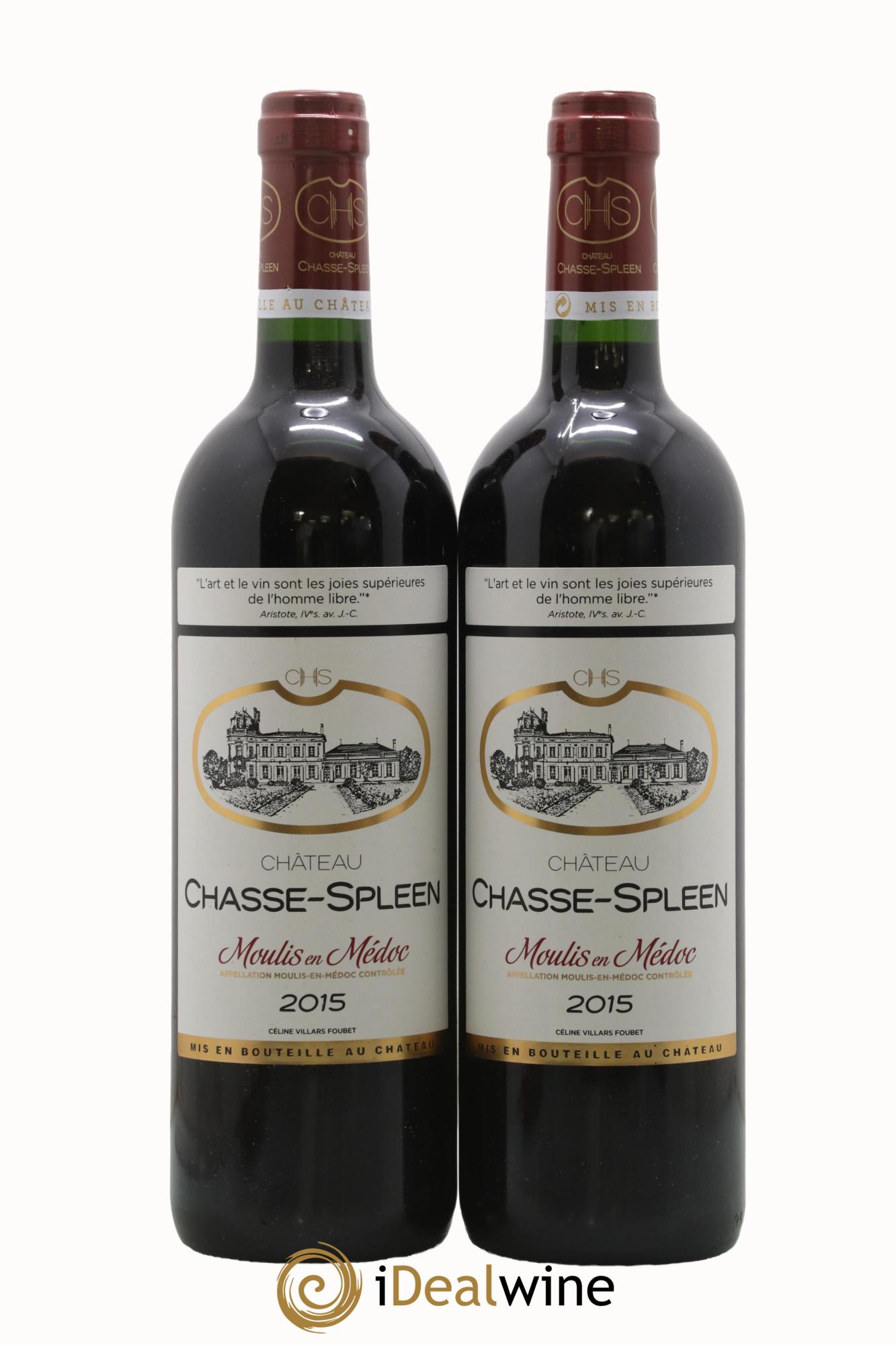 Château Chasse Spleen 2015 - Lot of 2 bottles - 0