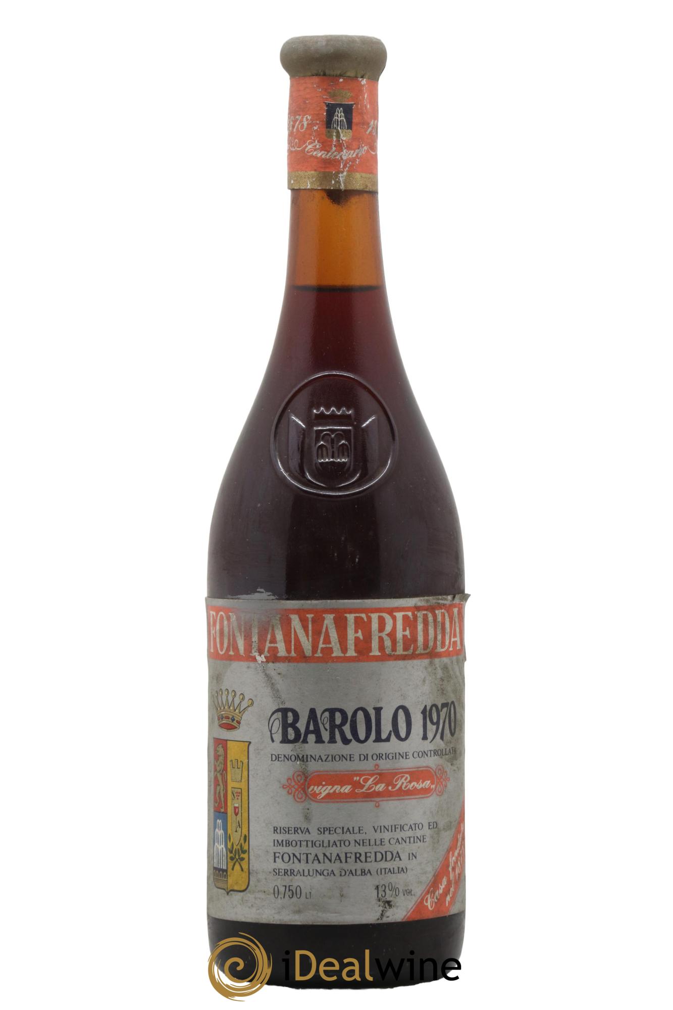 Barolo DOCG Riserva Fontanafredda Vigna La Rosa 1970 - Lot of 1 bottle - 0