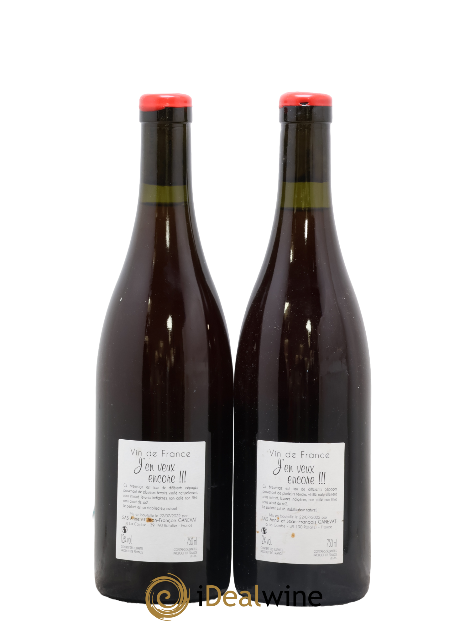 Vin de France J'en veux encore Anne et Jean François Ganevat 2021 - Lot de 2 bouteilles - 1