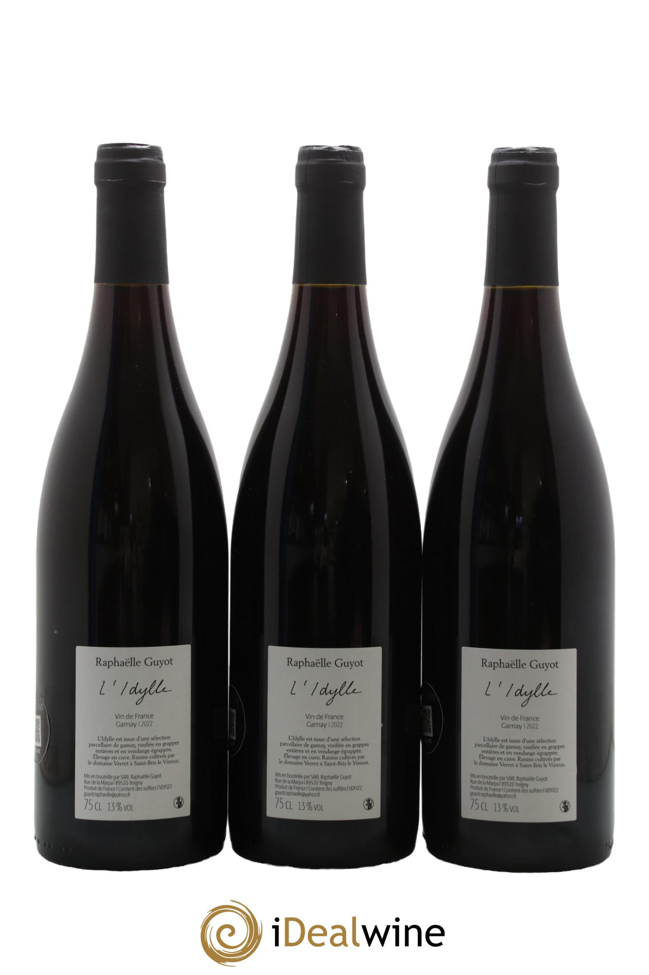Vin de France L'Idylle Raphaelle Guyot 2022 - Lot de 3 bouteilles - 1