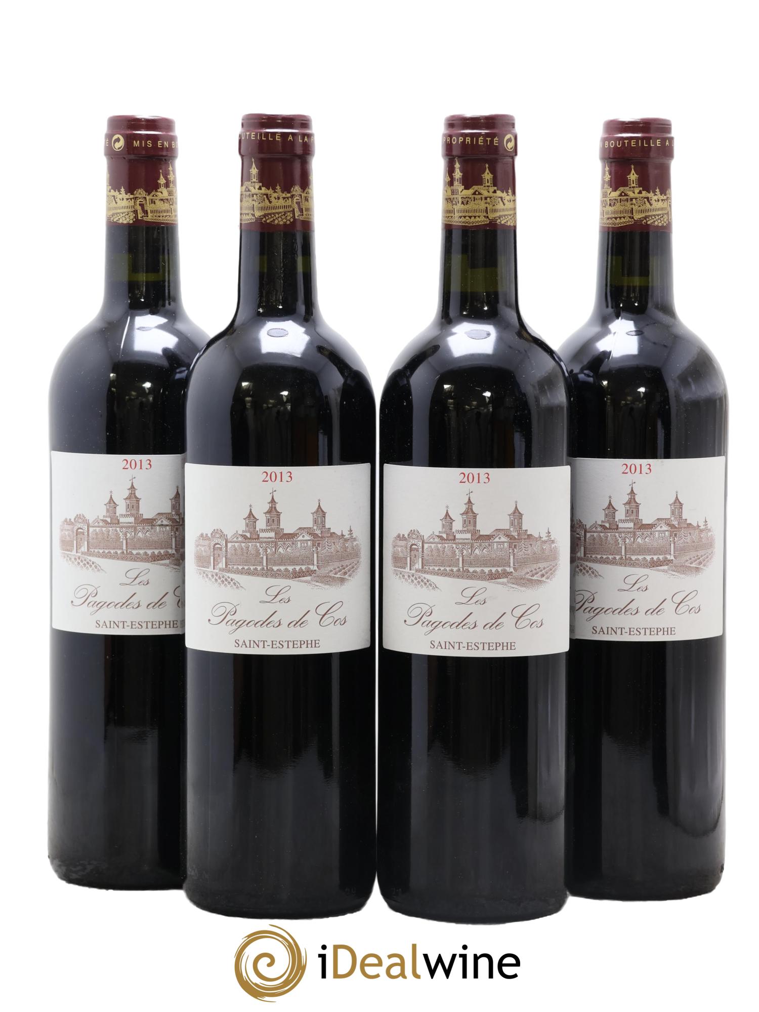 Les Pagodes de Cos Second Vin 2013 - Posten von 4 Flaschen - 0