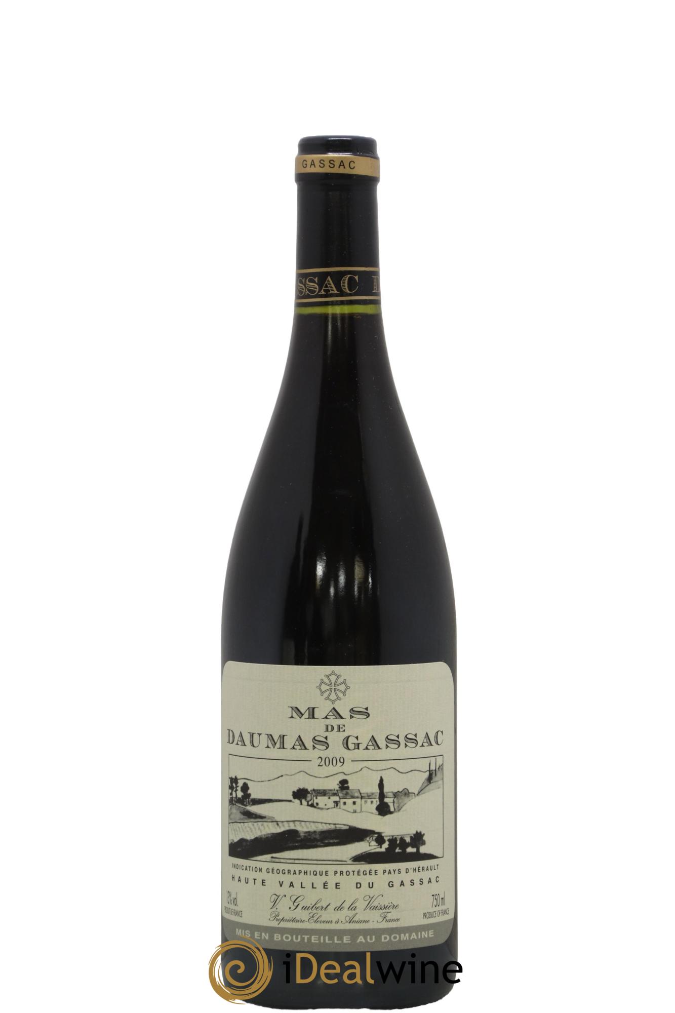 IGP St Guilhem-le-Désert - Cité d'Aniane Mas Daumas Gassac Famille Guibert de La Vaissière 2009 - Lot de 1 bouteille - 0