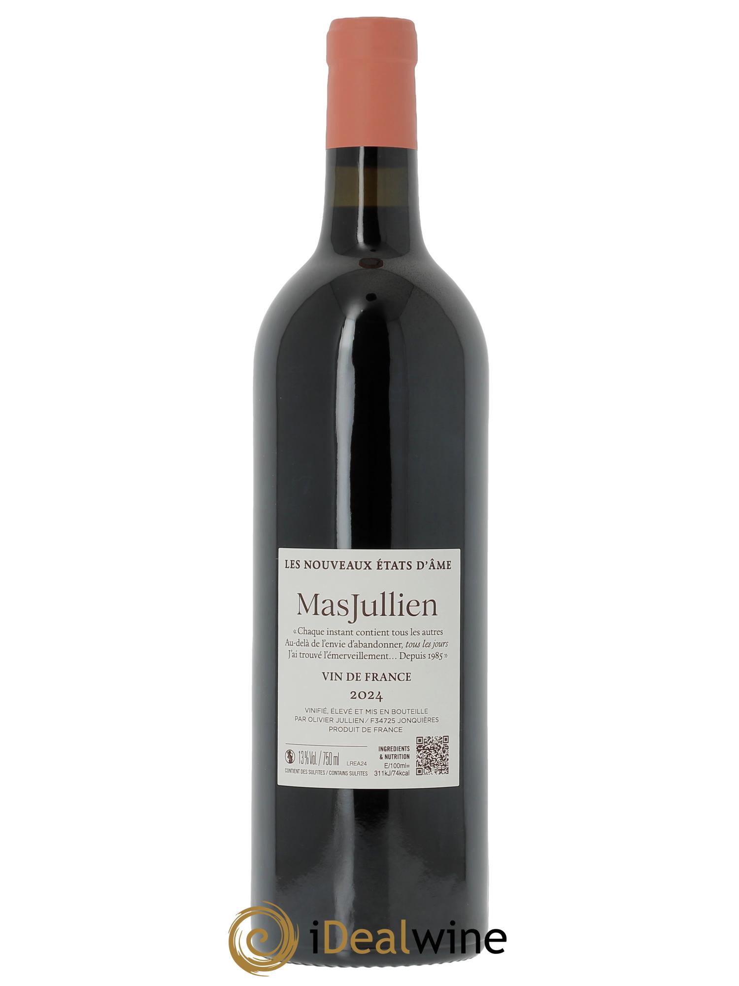 Terrasses du Larzac Mas Jullien Les nouveaux états d'âme Olivier Jullien  2024 - Lot de 1 bouteille - 1