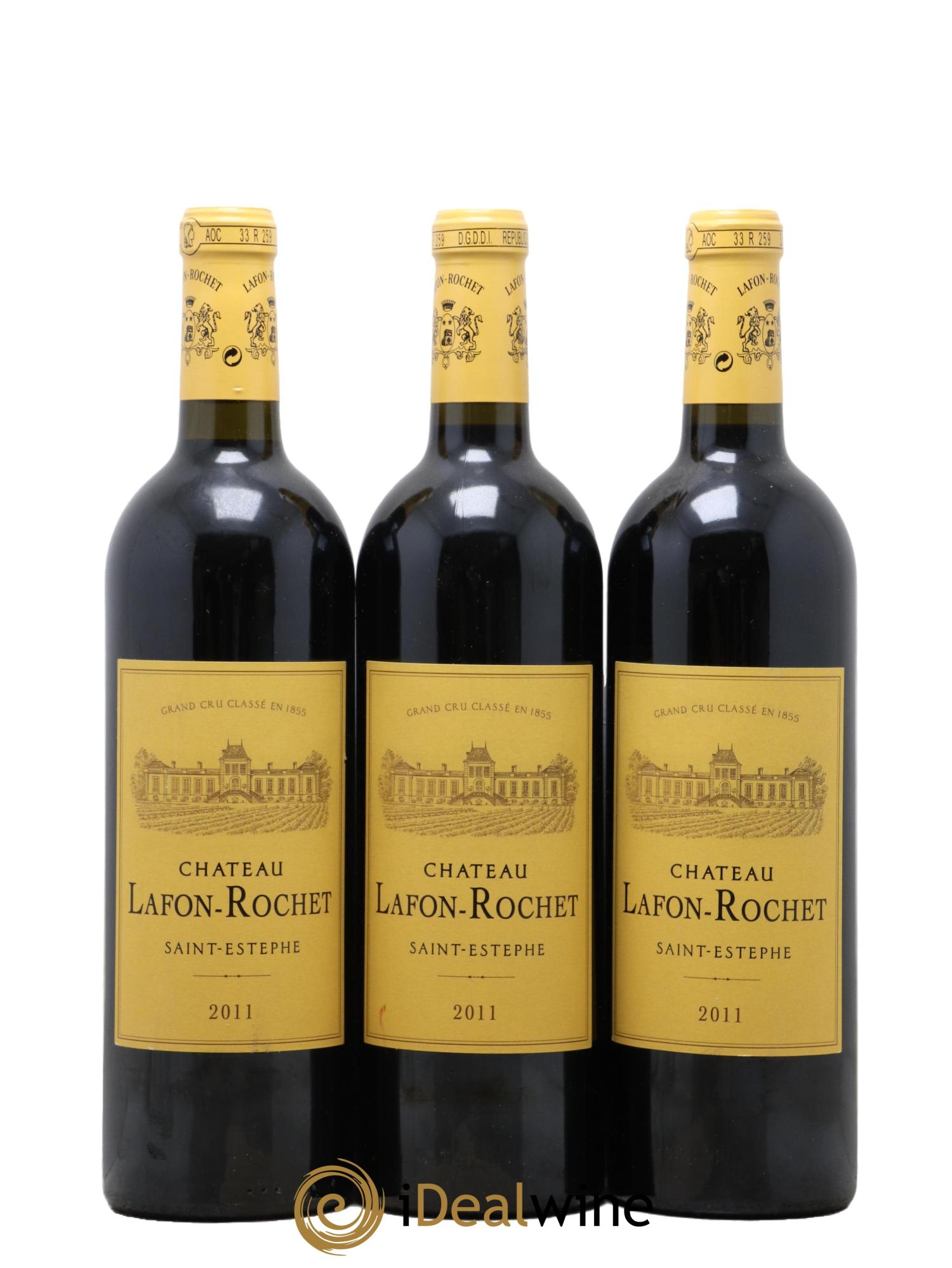 Château Lafon Rochet 4ème Grand Cru Classé 2011 - Lot de 3 bouteilles - 0