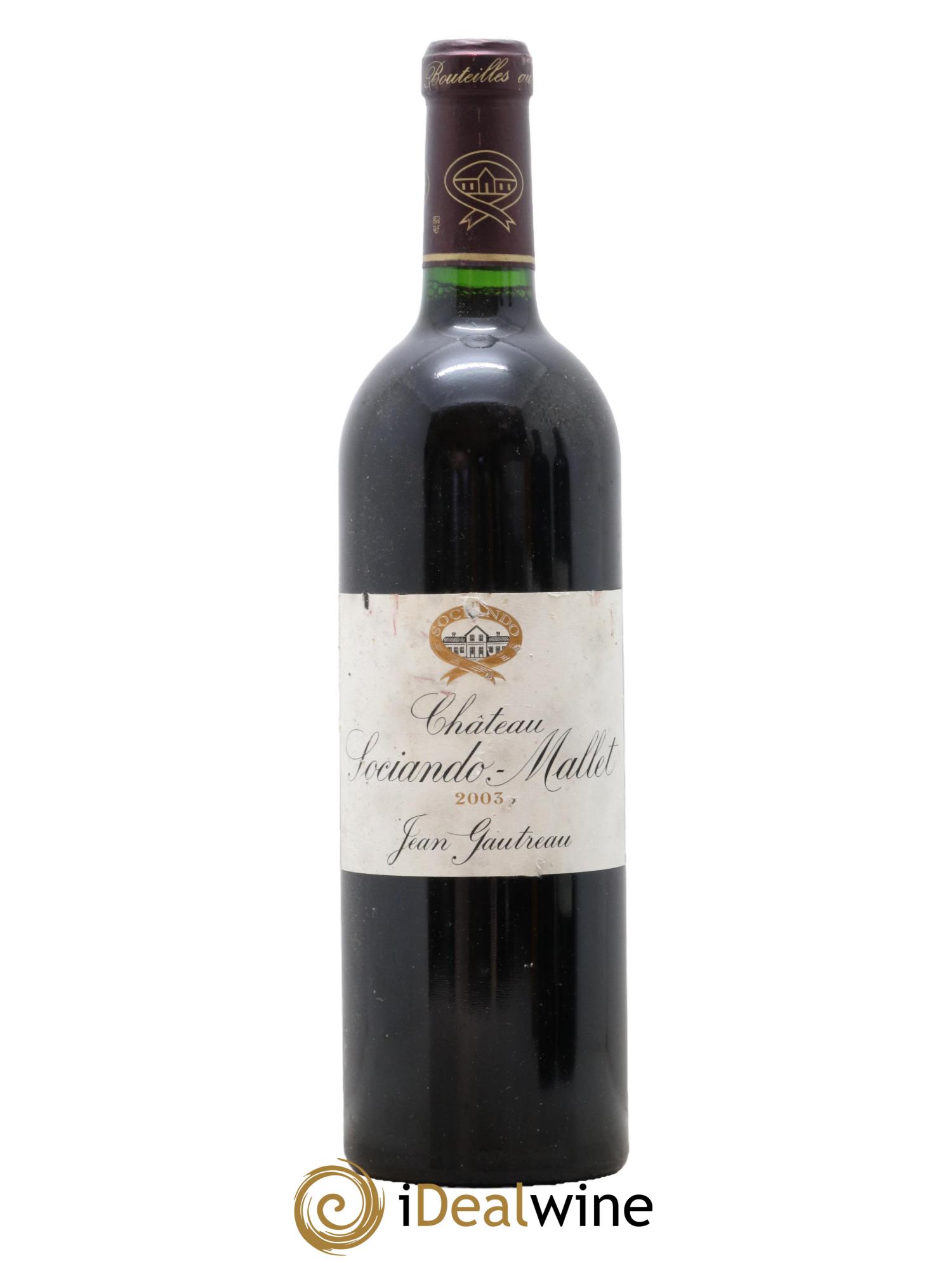 Château Sociando Mallet 2003 - Lot de 1 bouteille - 0